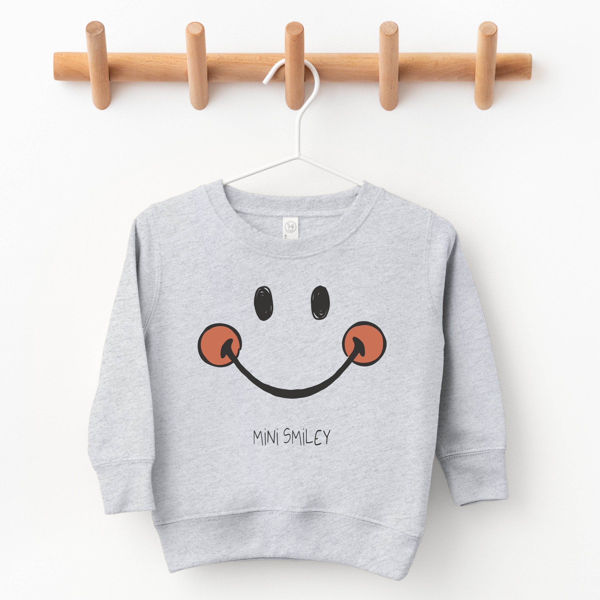 Mini Smiley Smile Outline - Toddler Graphic Sweatshirt