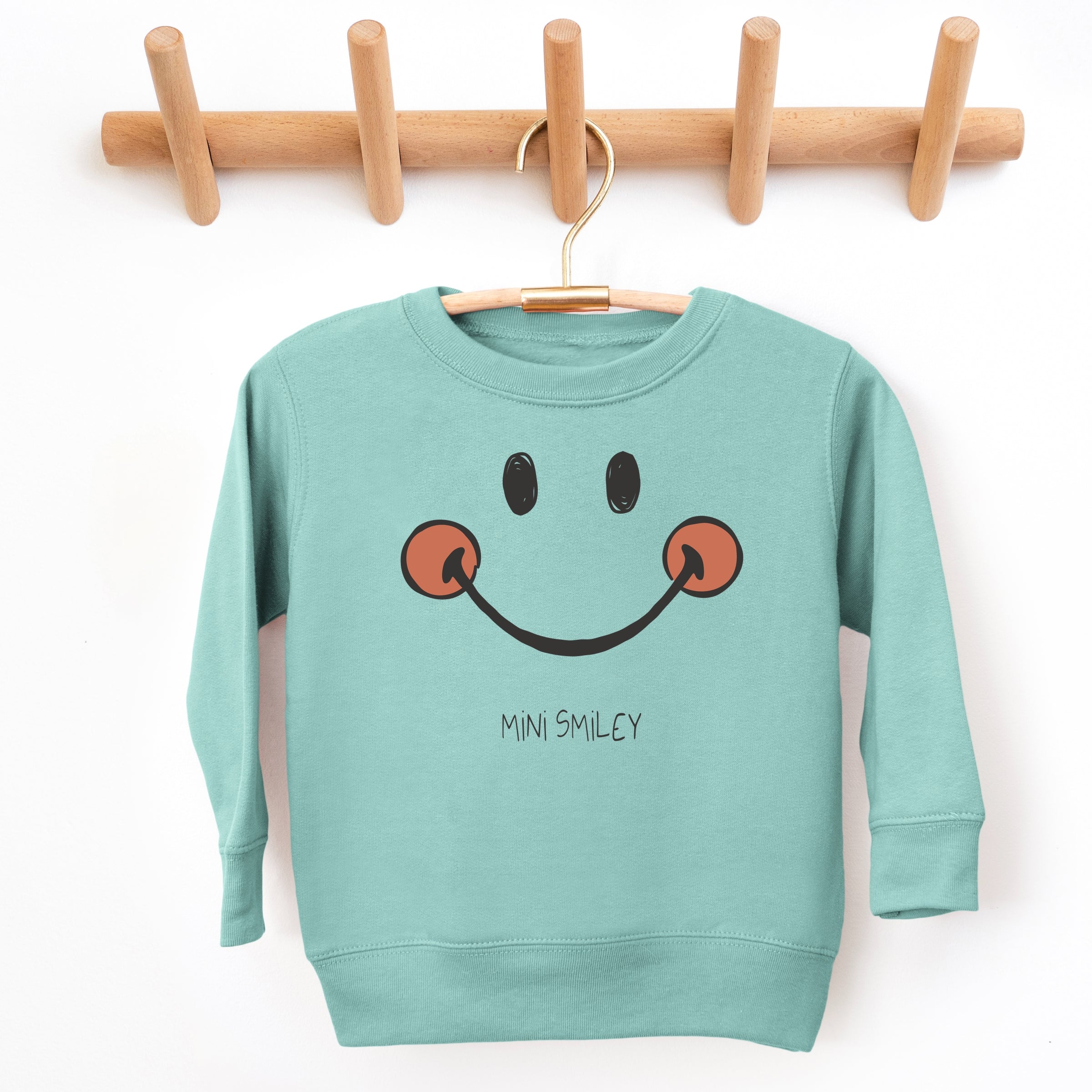 Mini Smiley Smile Outline - Toddler Graphic Sweatshirt