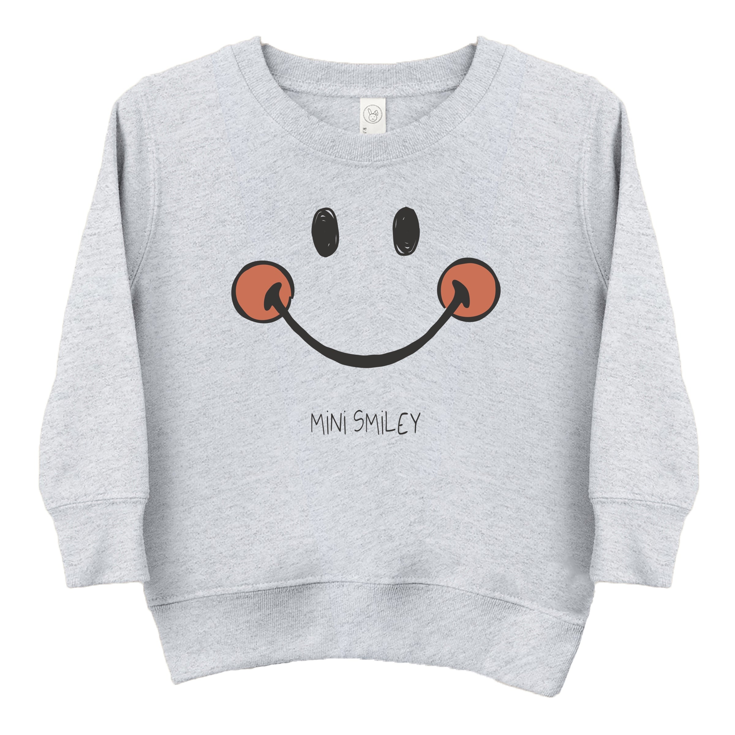Mini Smiley Smile Outline - Toddler Graphic Sweatshirt