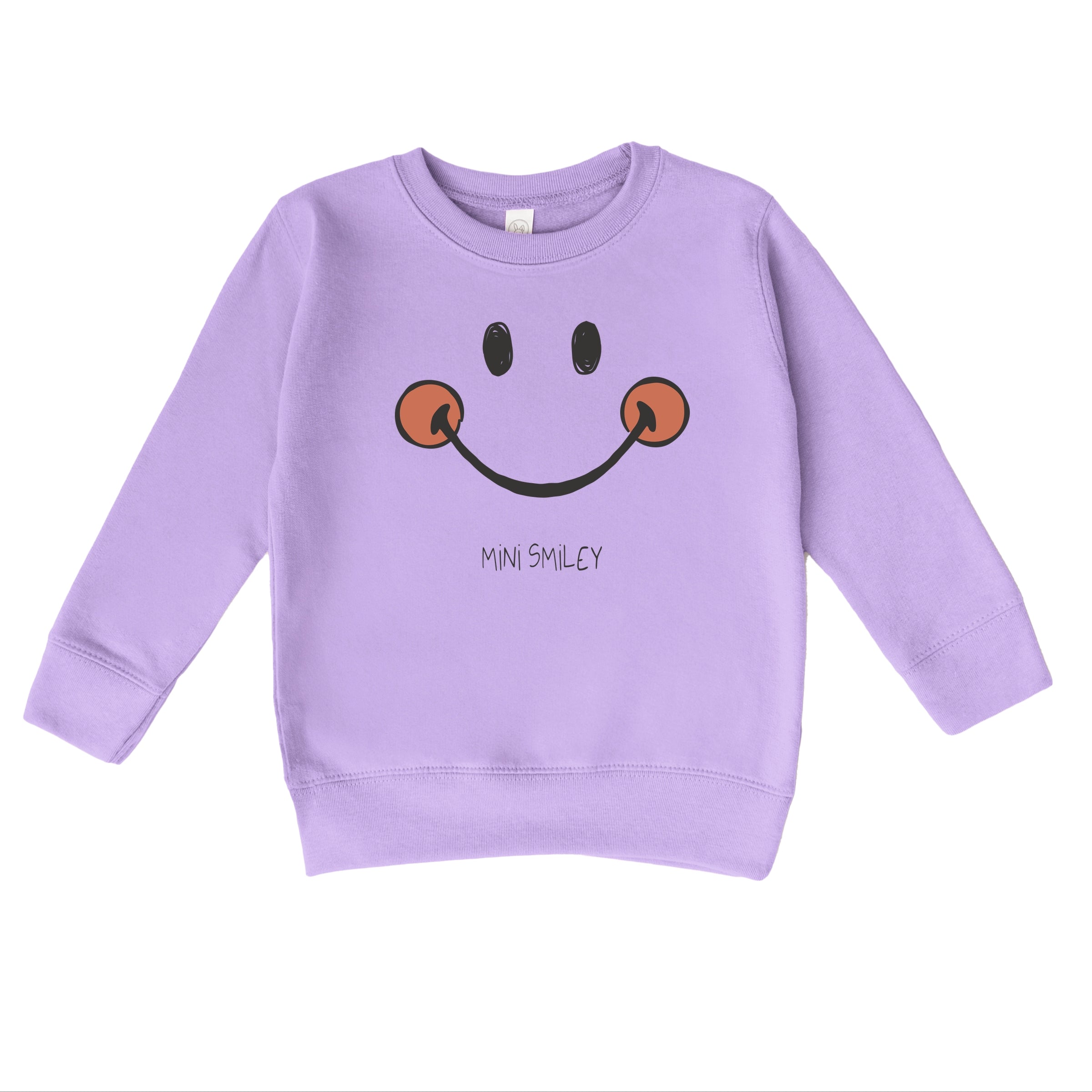 Mini Smiley Smile Outline - Toddler Graphic Sweatshirt