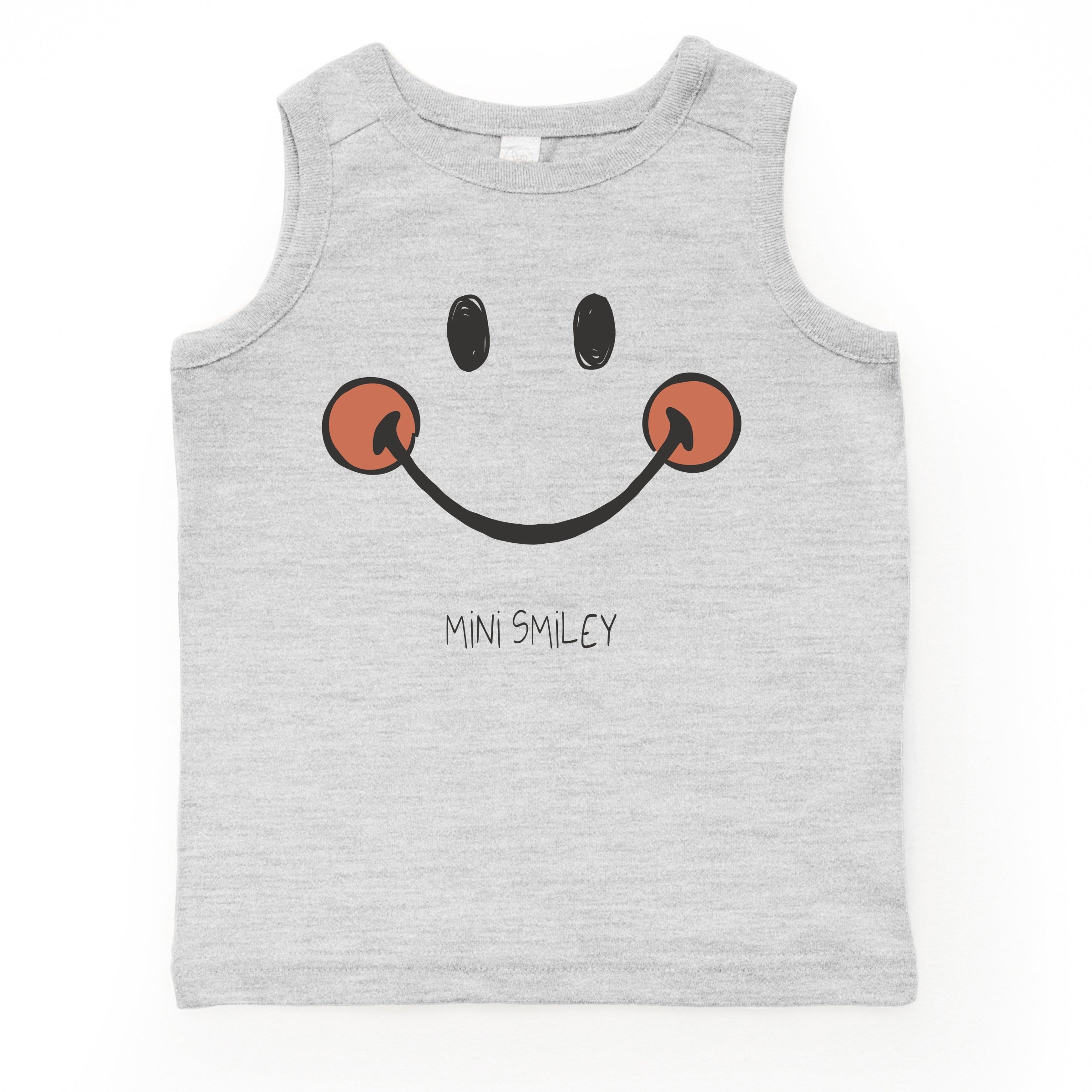 Mini Smiley Smile Outline - Toddler Graphic Tank