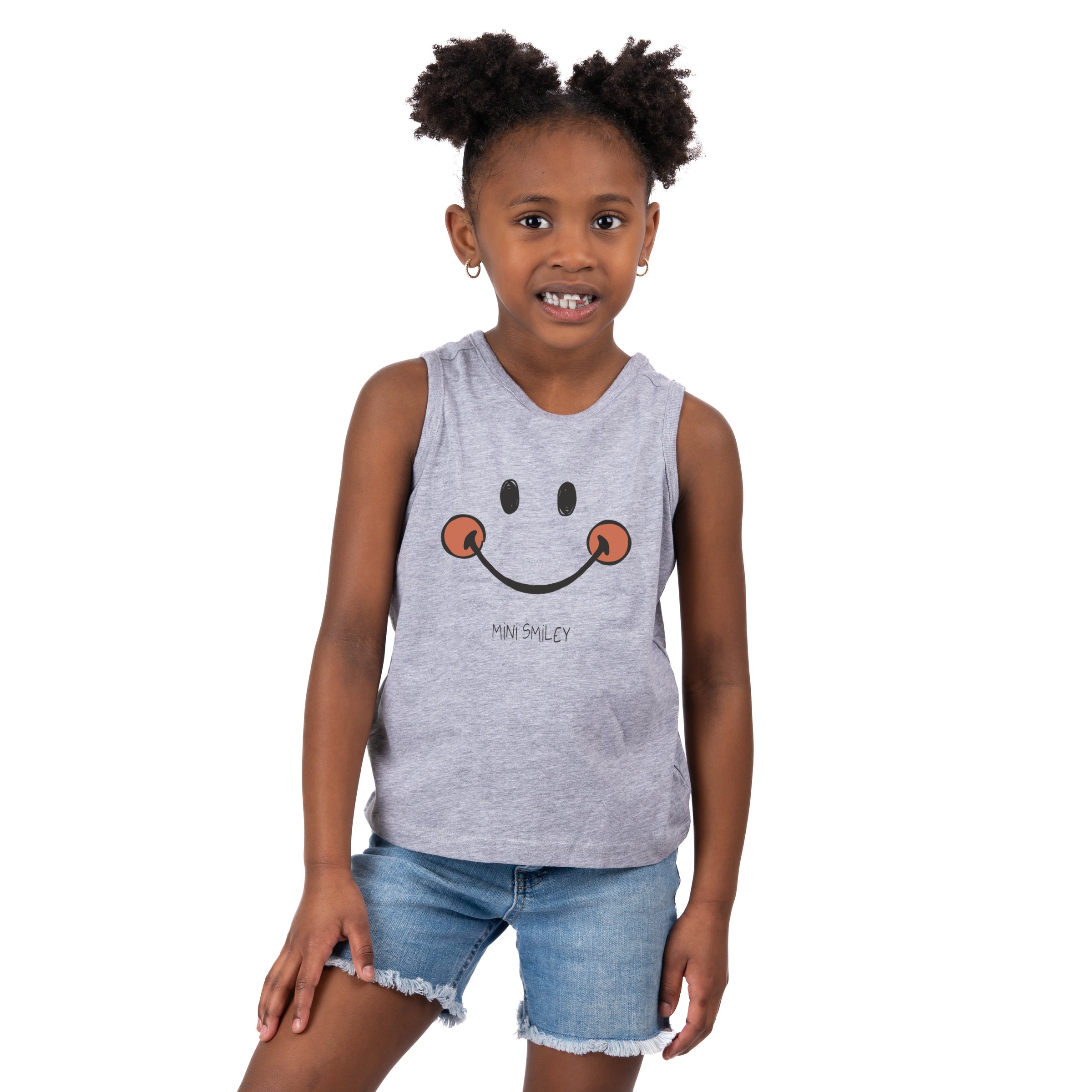 Mini Smiley Smile Outline - Toddler Graphic Tank