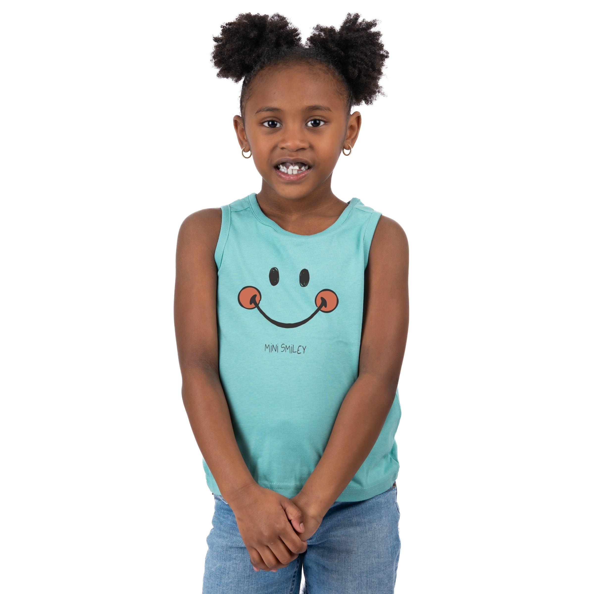 Mini Smiley Smile Outline - Toddler Graphic Tank