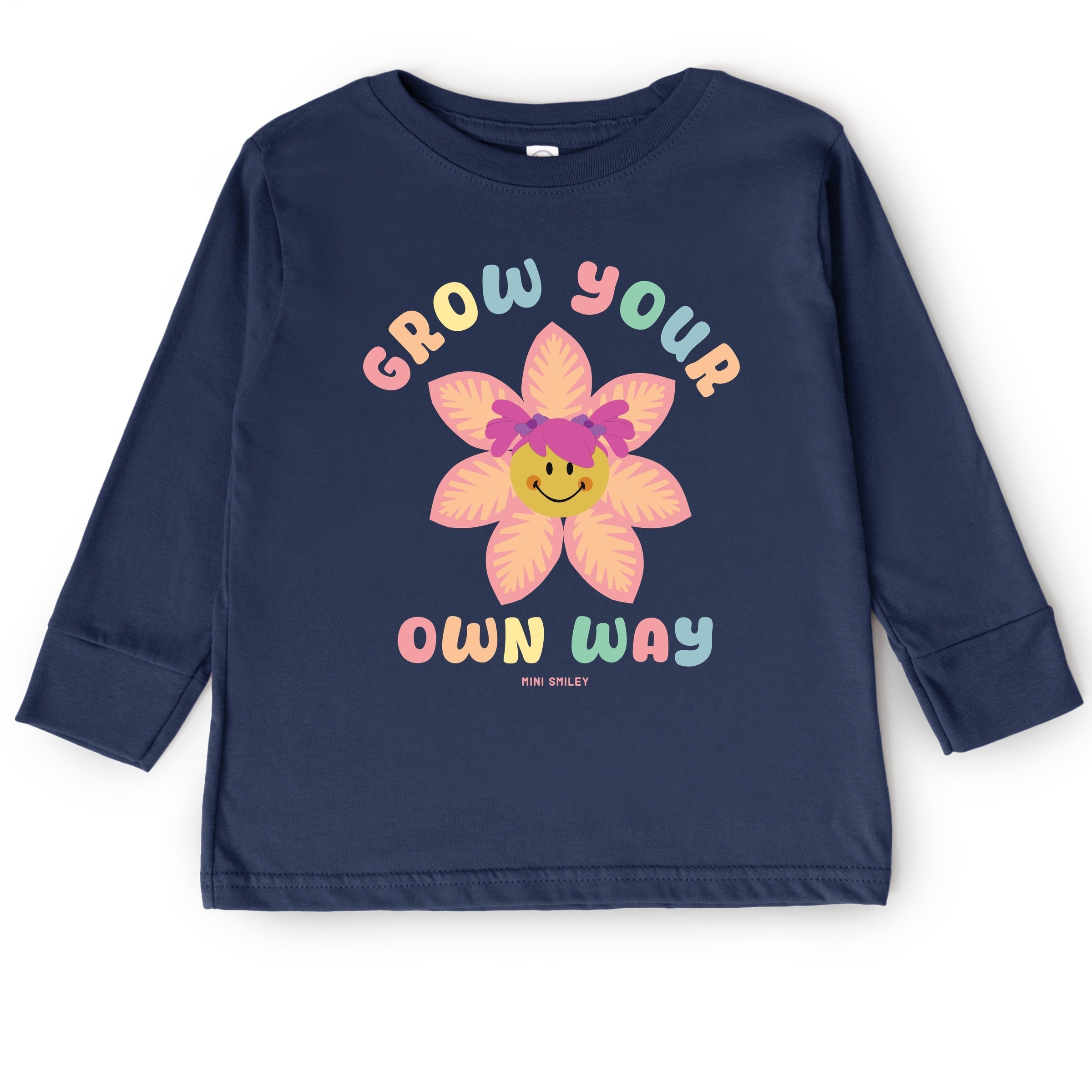 Mini Smiley Grow Your Own Way - Toddler Long Sleeve Graphic Tee