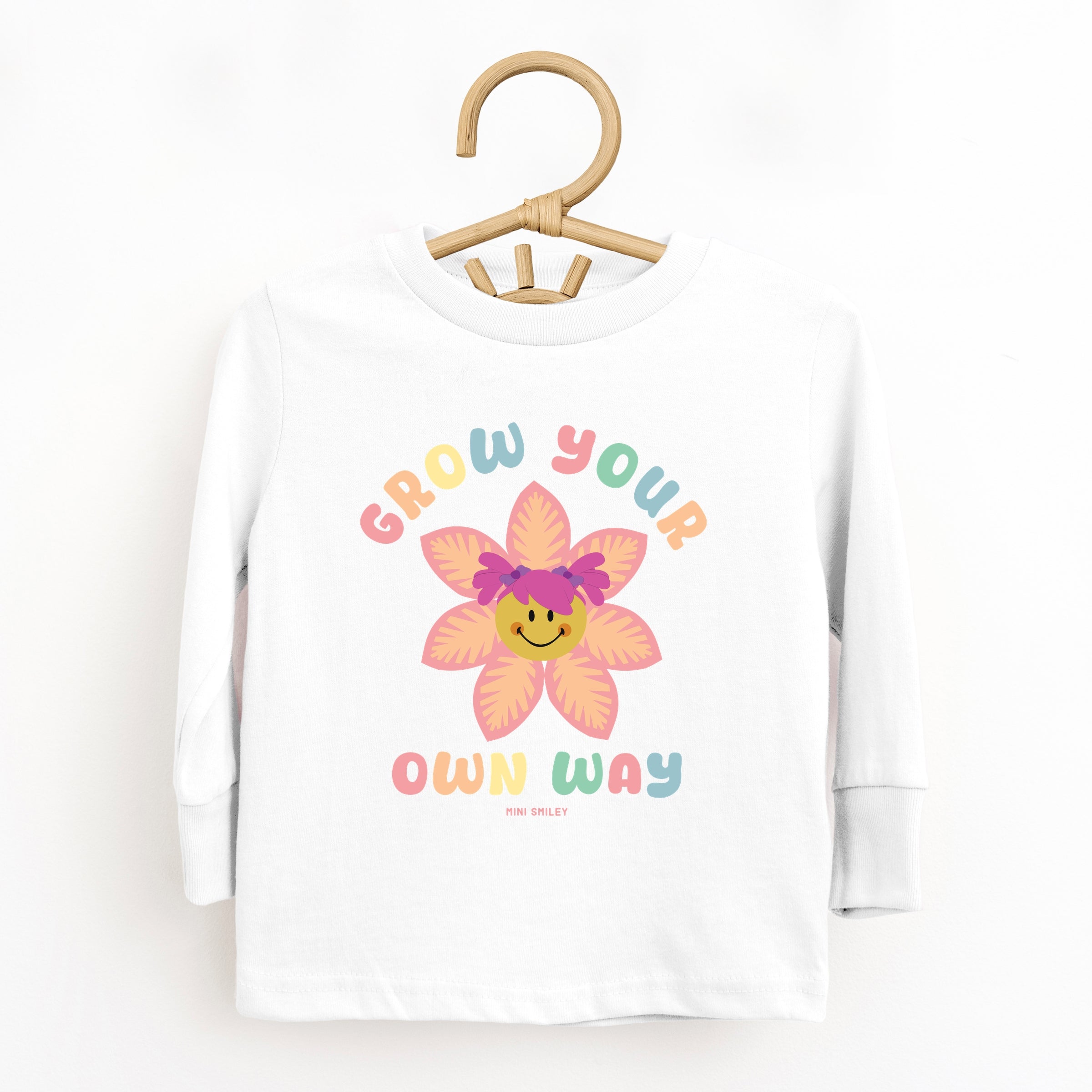 Mini Smiley Grow Your Own Way - Toddler Long Sleeve Graphic Tee