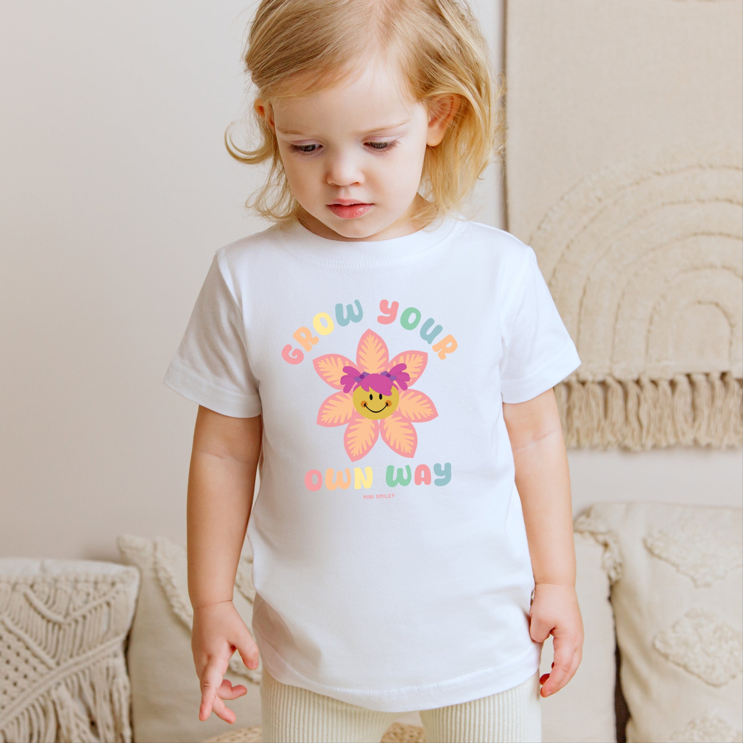 Mini Smiley Grow Your Own Way - Toddler Short Sleeve Graphic T-Shirt