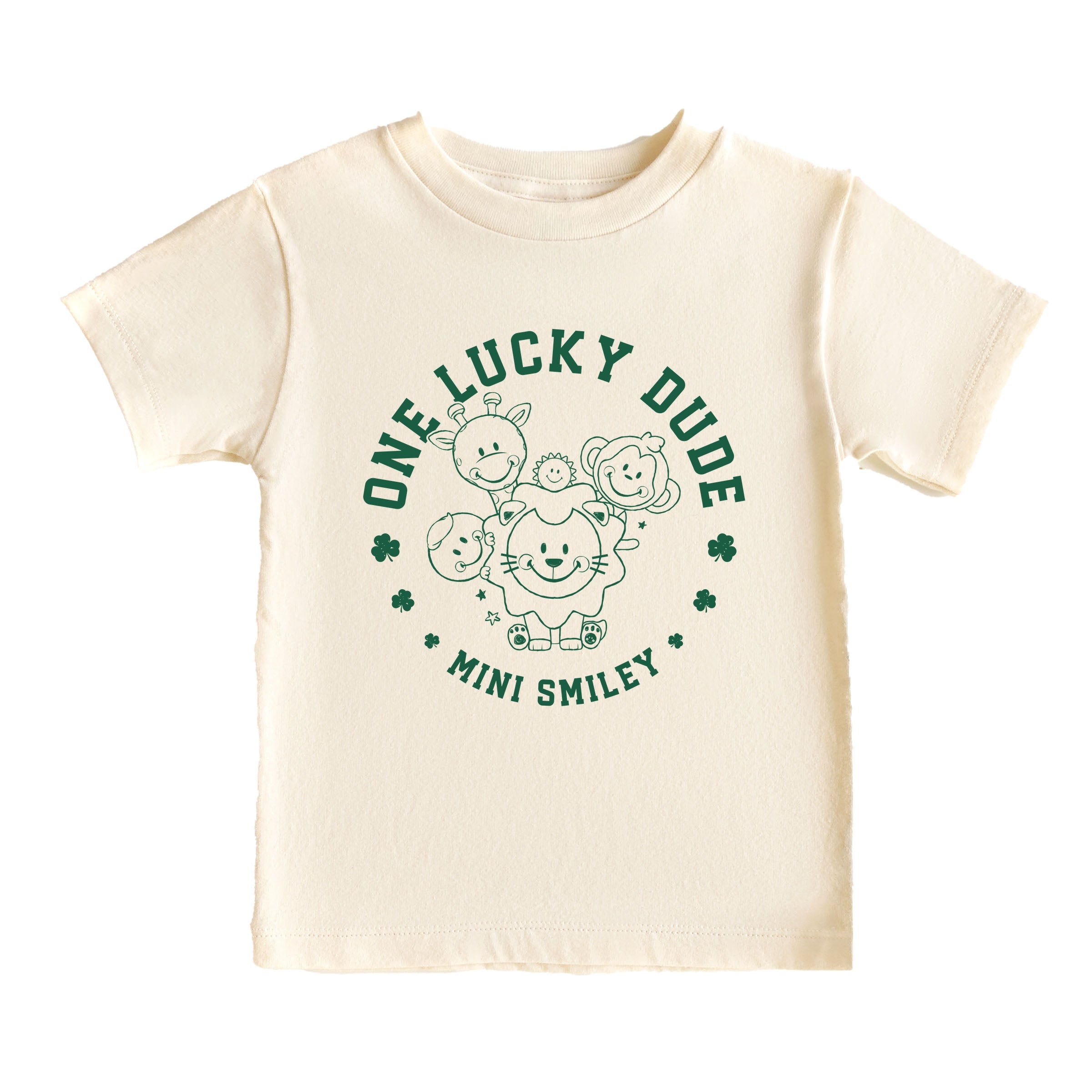Mini Smiley One Lucky Dude - Toddler Short Sleeve Graphic T-Shirt