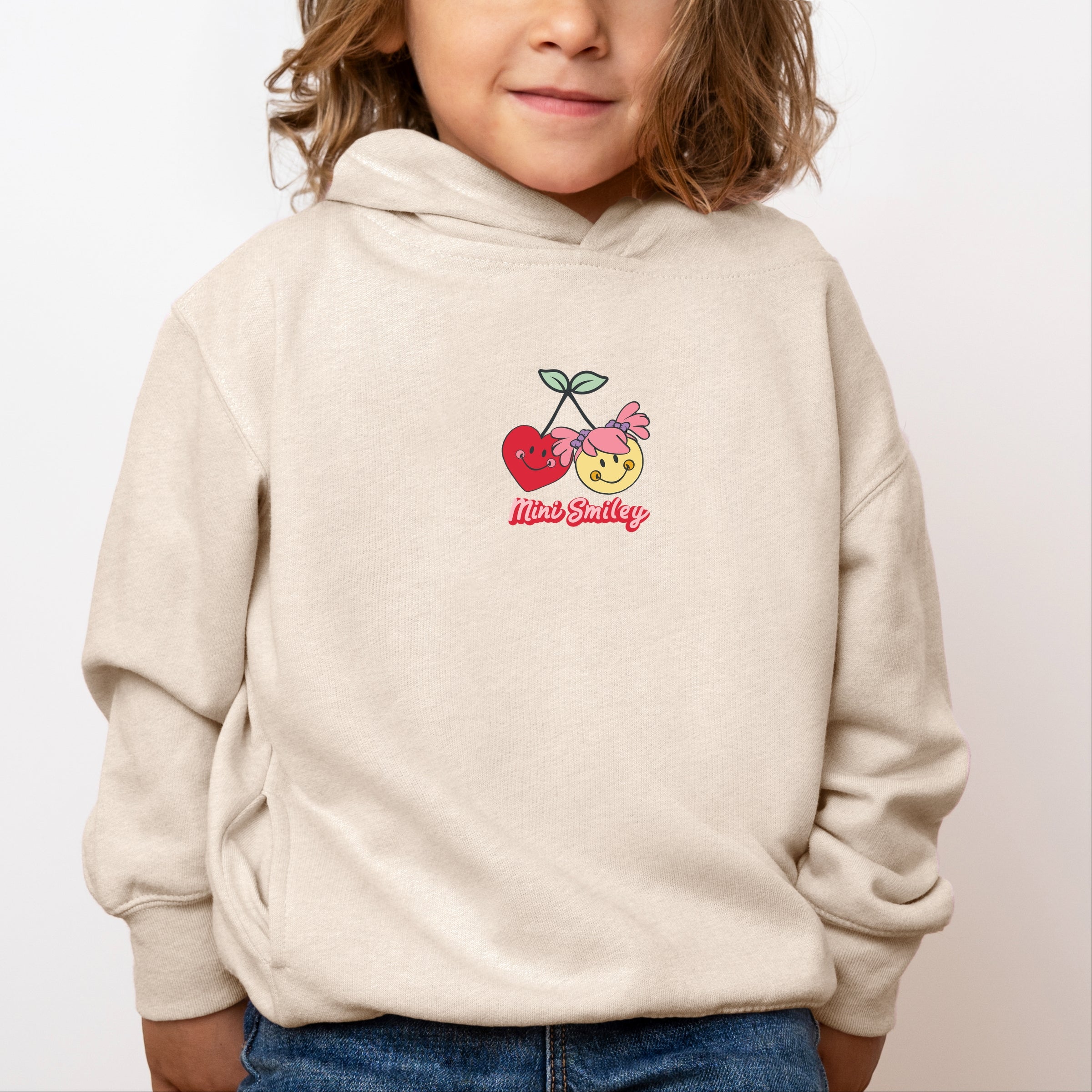 Mini Smiley Kind Cute & Happy - Toddler Hoodie