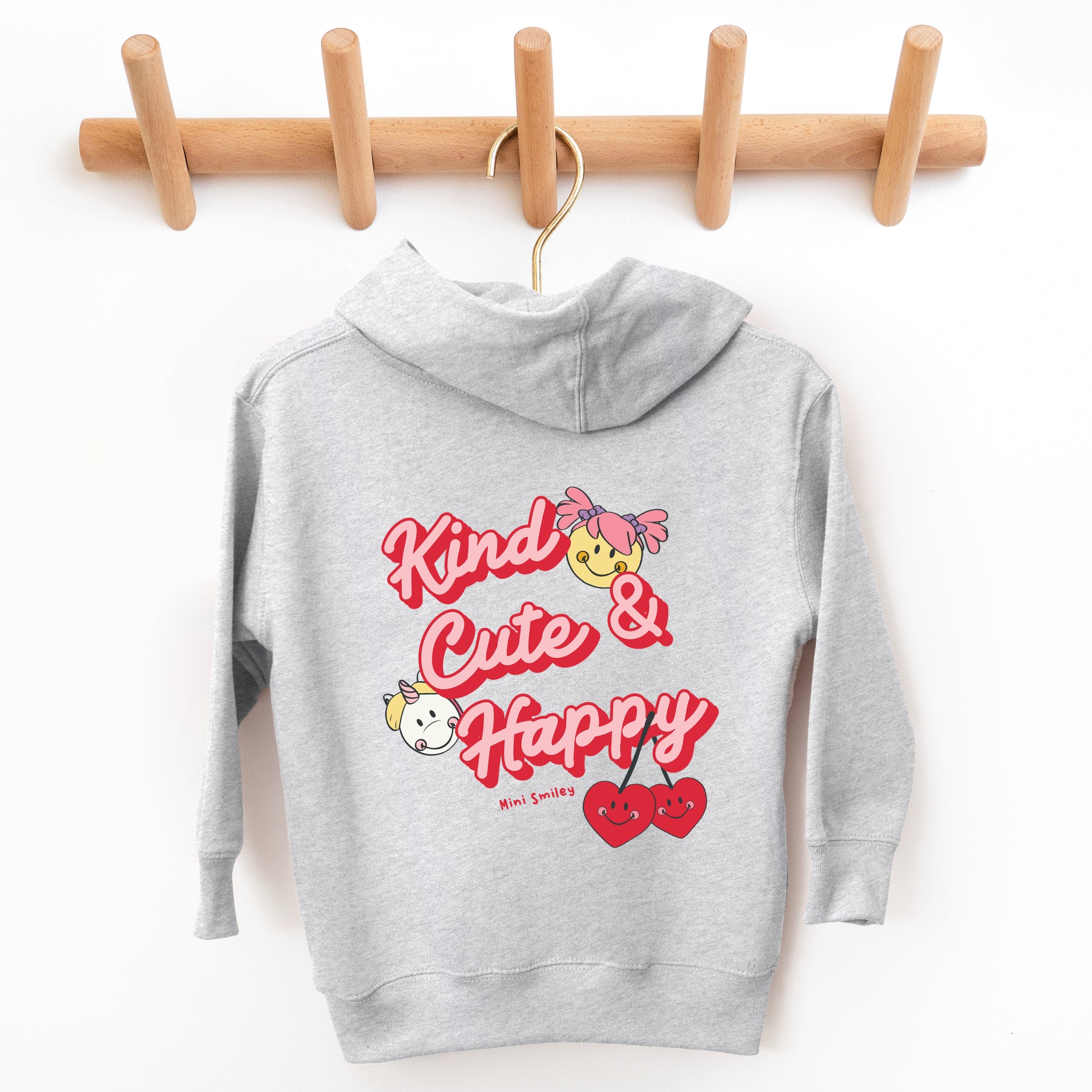 Mini Smiley Kind Cute & Happy - Toddler Hoodie