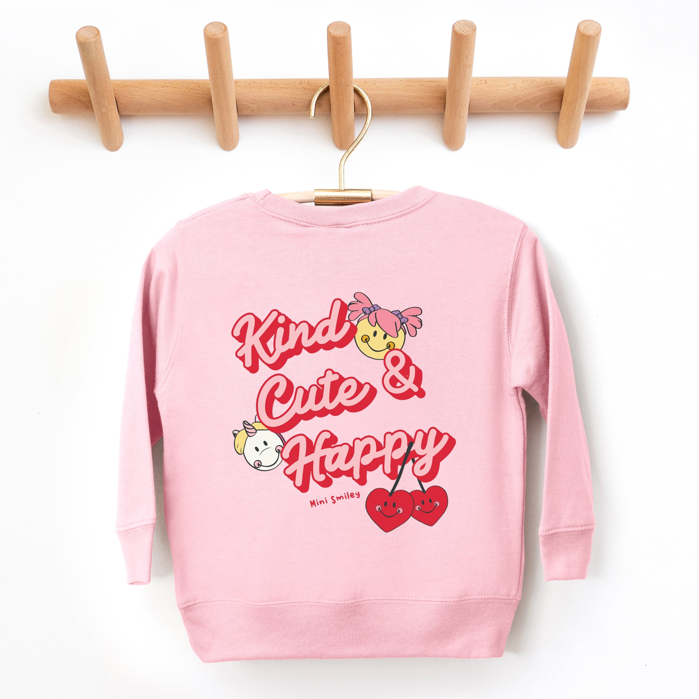 Mini Smiley Kind Cute & Happy - Toddler Graphic Sweatshirt
