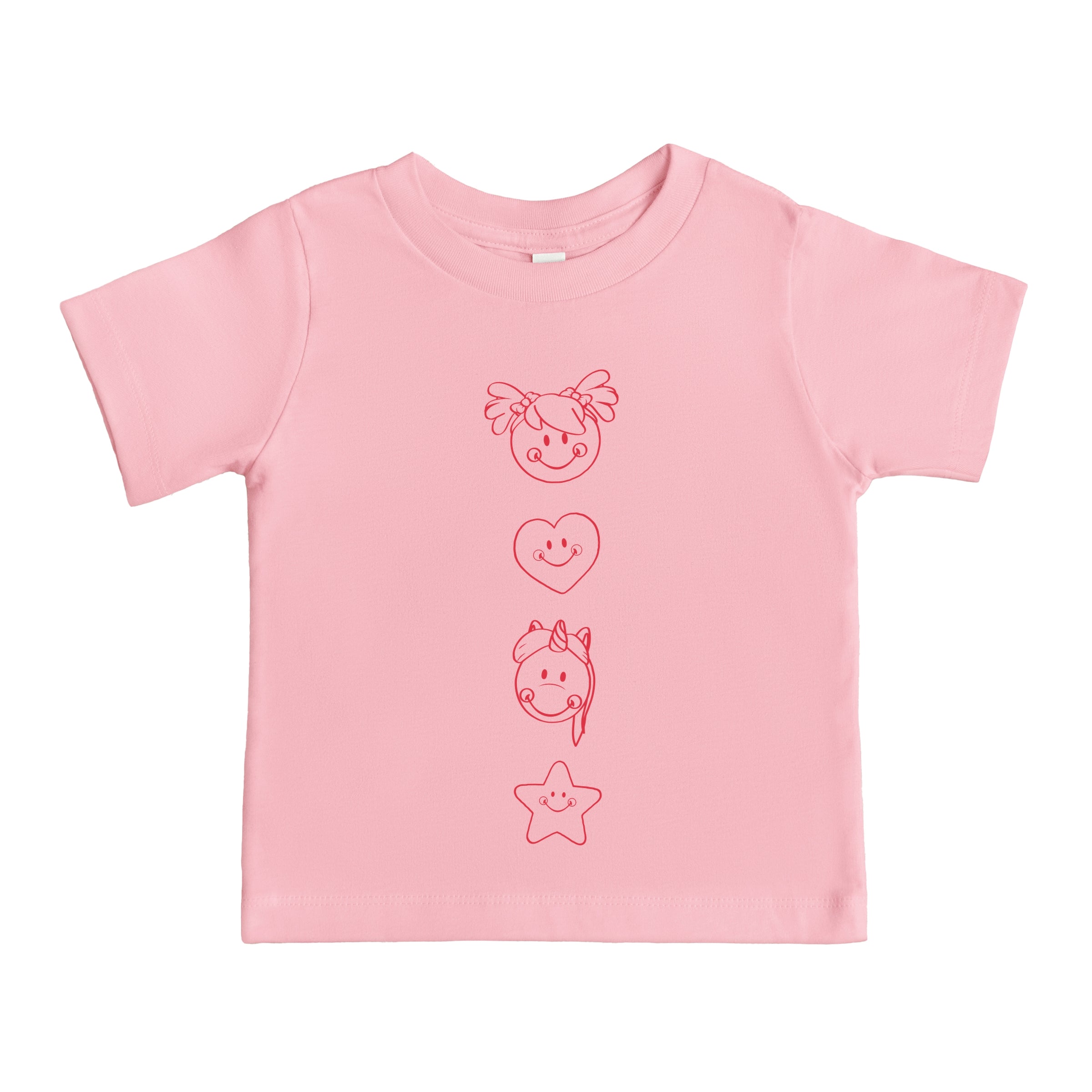 Mini Smiley Love Starts Small - Toddler Short Sleeve Graphic T-Shirt