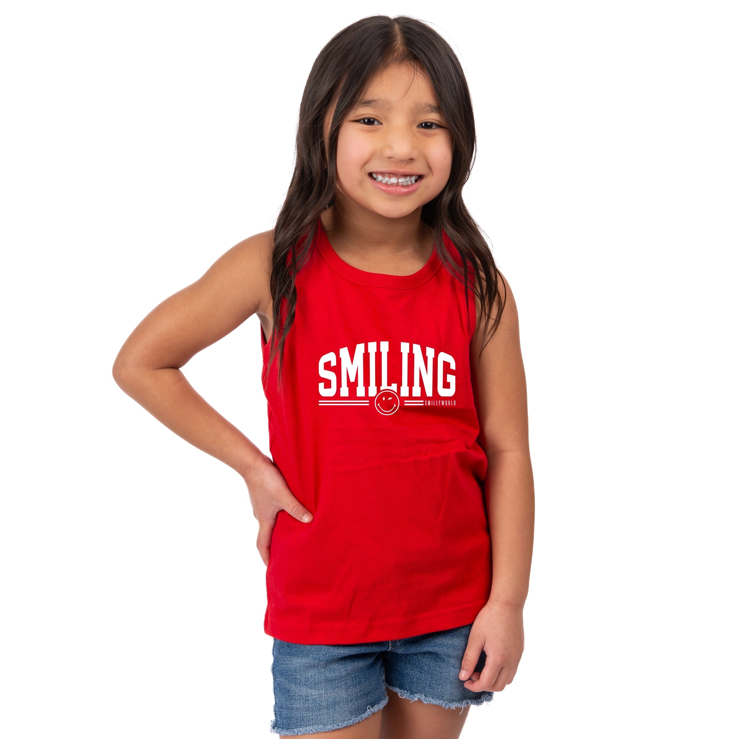 SmileyWorld Arched Varsity - Toddler Graphic Tank