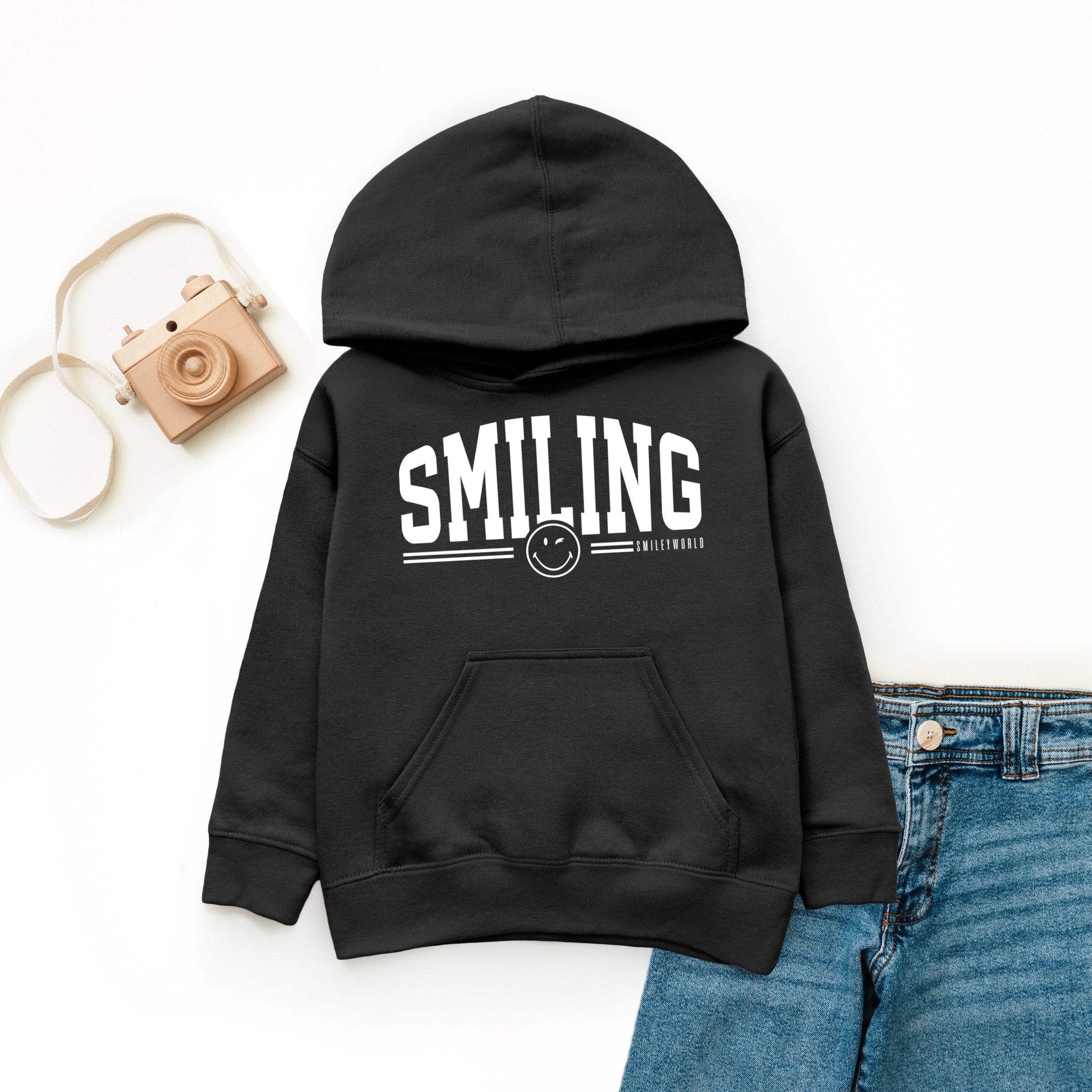 SmileyWorld Arched Varsity - Youth Graphic Hoodie