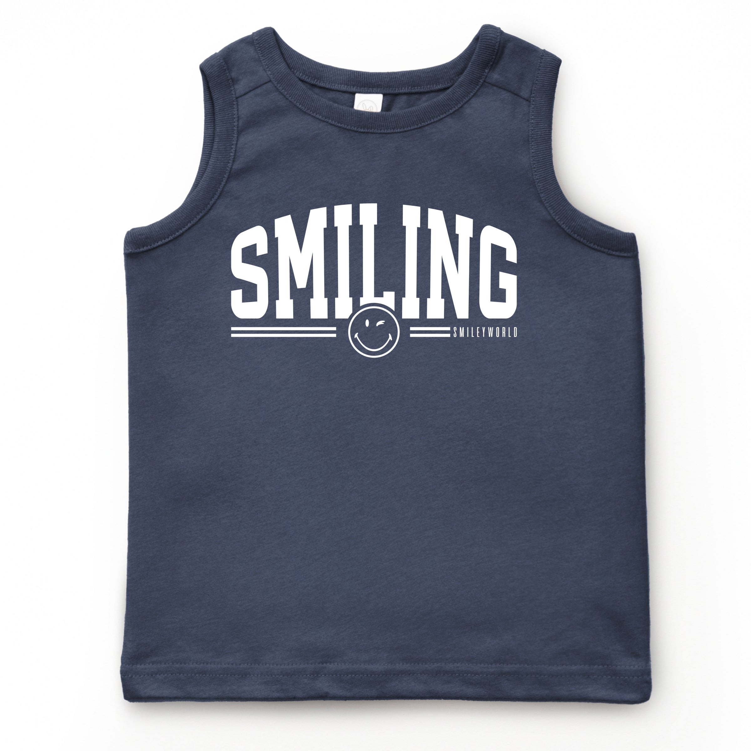 SmileyWorld Arched Varsity - Youth Tank Top