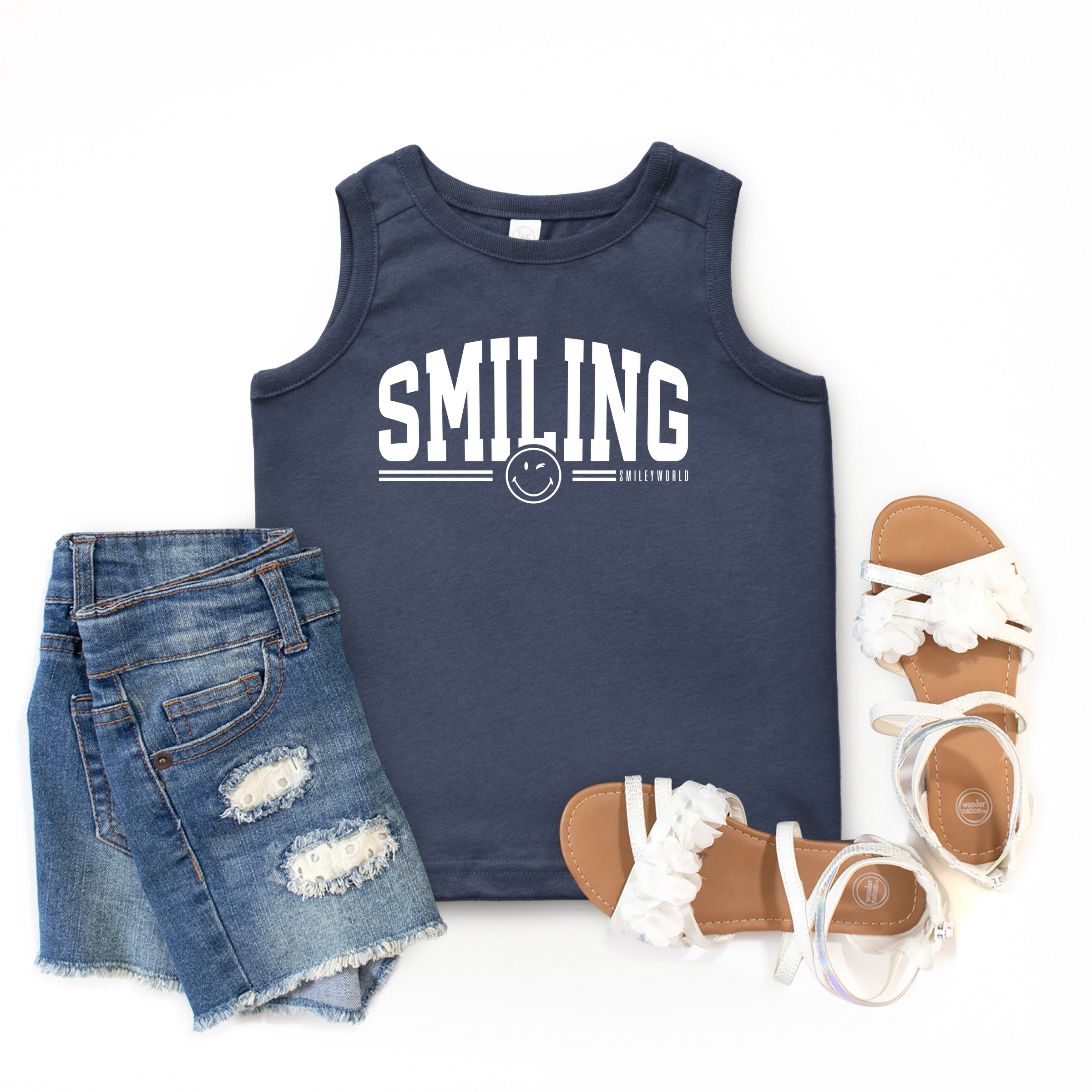 SmileyWorld Arched Varsity - Youth Tank Top