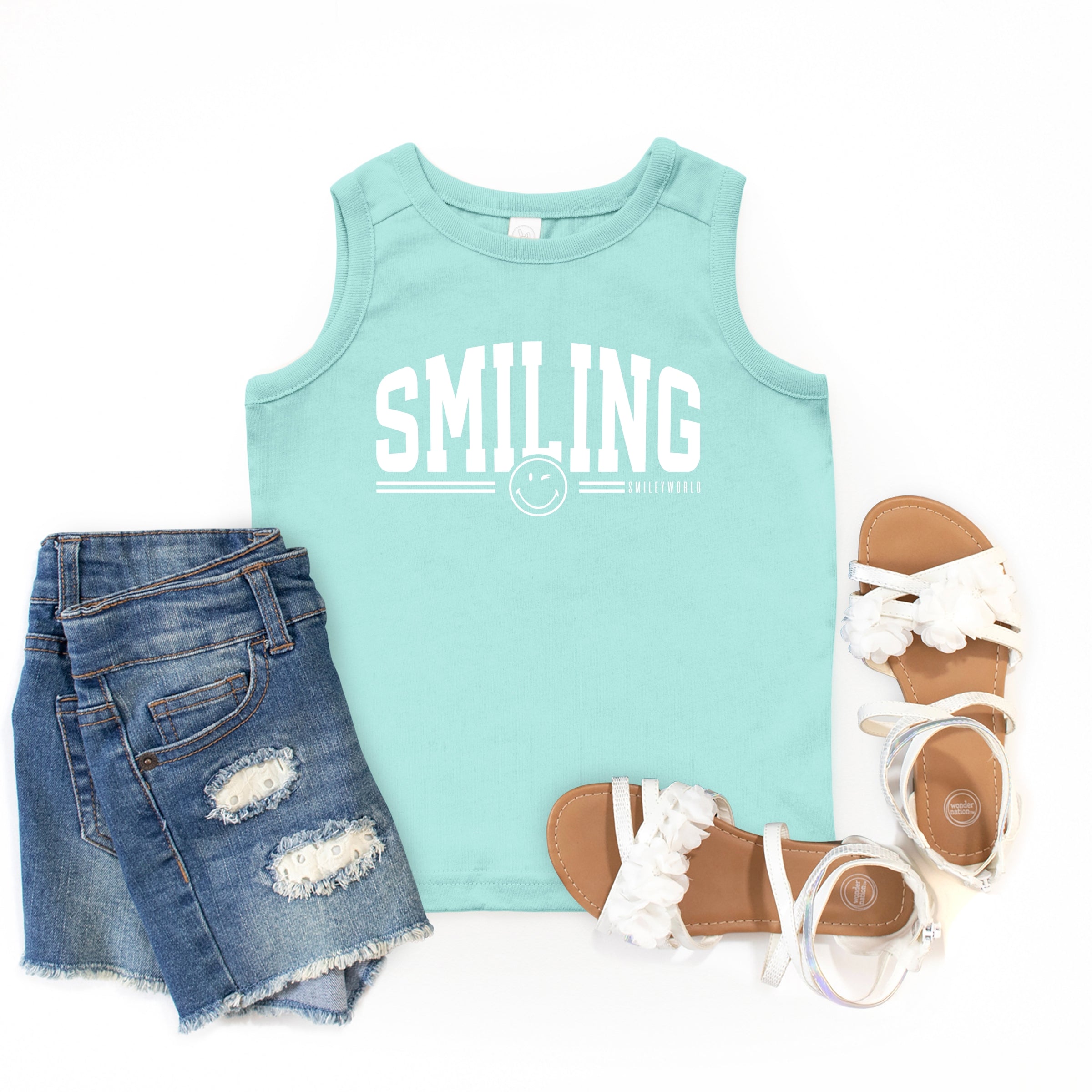 SmileyWorld Arched Varsity - Youth Tank Top
