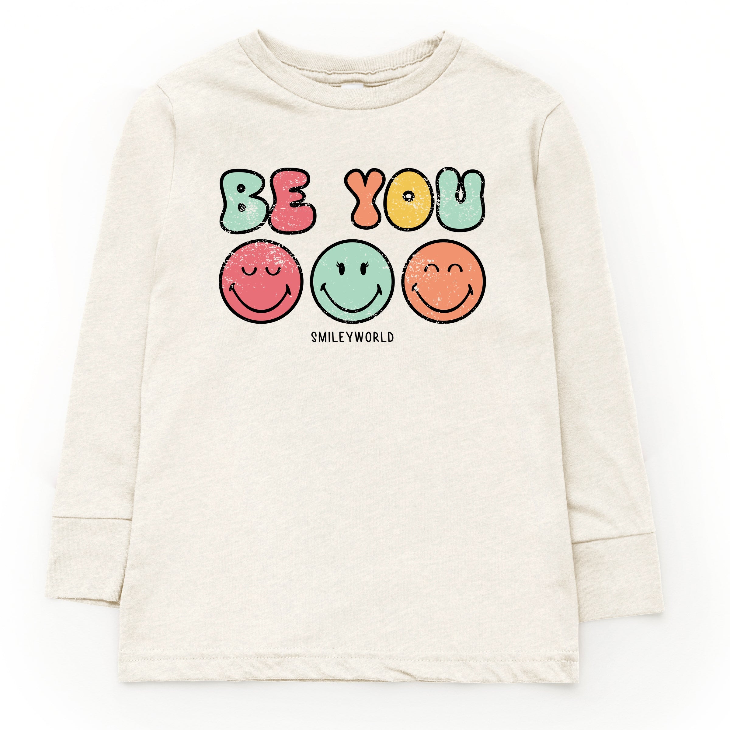 SmileyWorld Be You Groovy - Youth Long Sleeve Graphic T-Shirt