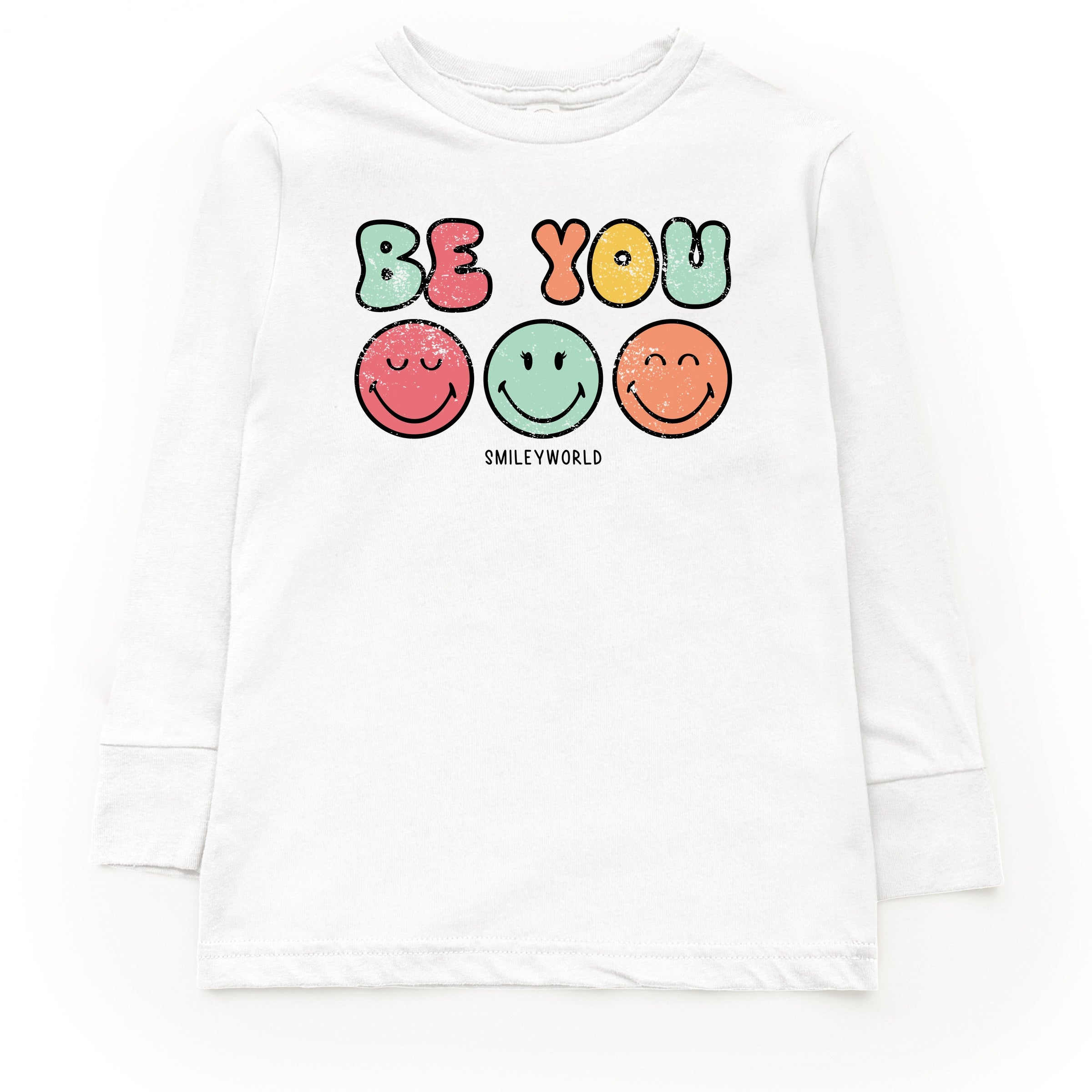 SmileyWorld Be You Groovy - Youth Long Sleeve Graphic T-Shirt