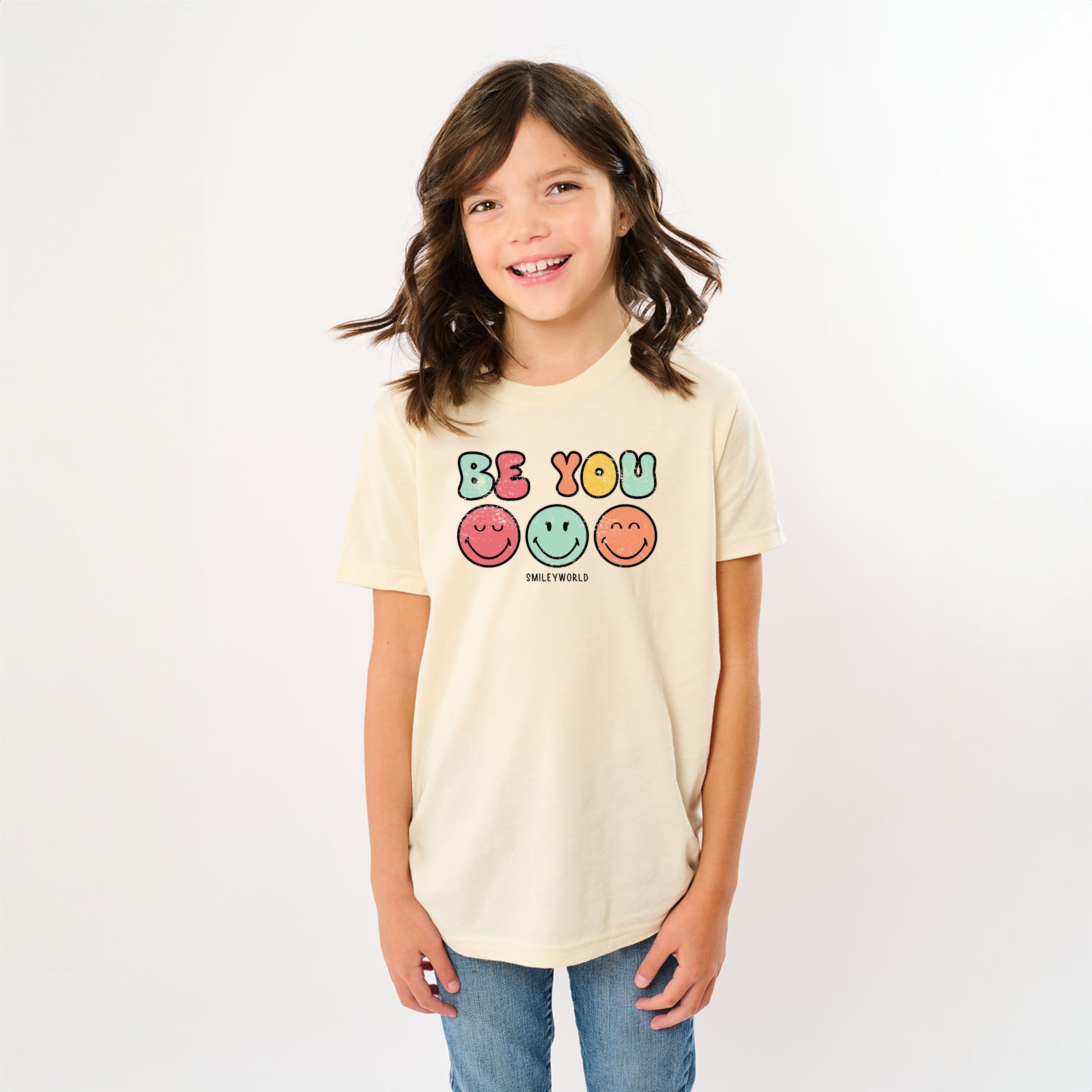 SmileyWorld Be You Groovy - Youth Short Sleeve Graphic T-Shirt