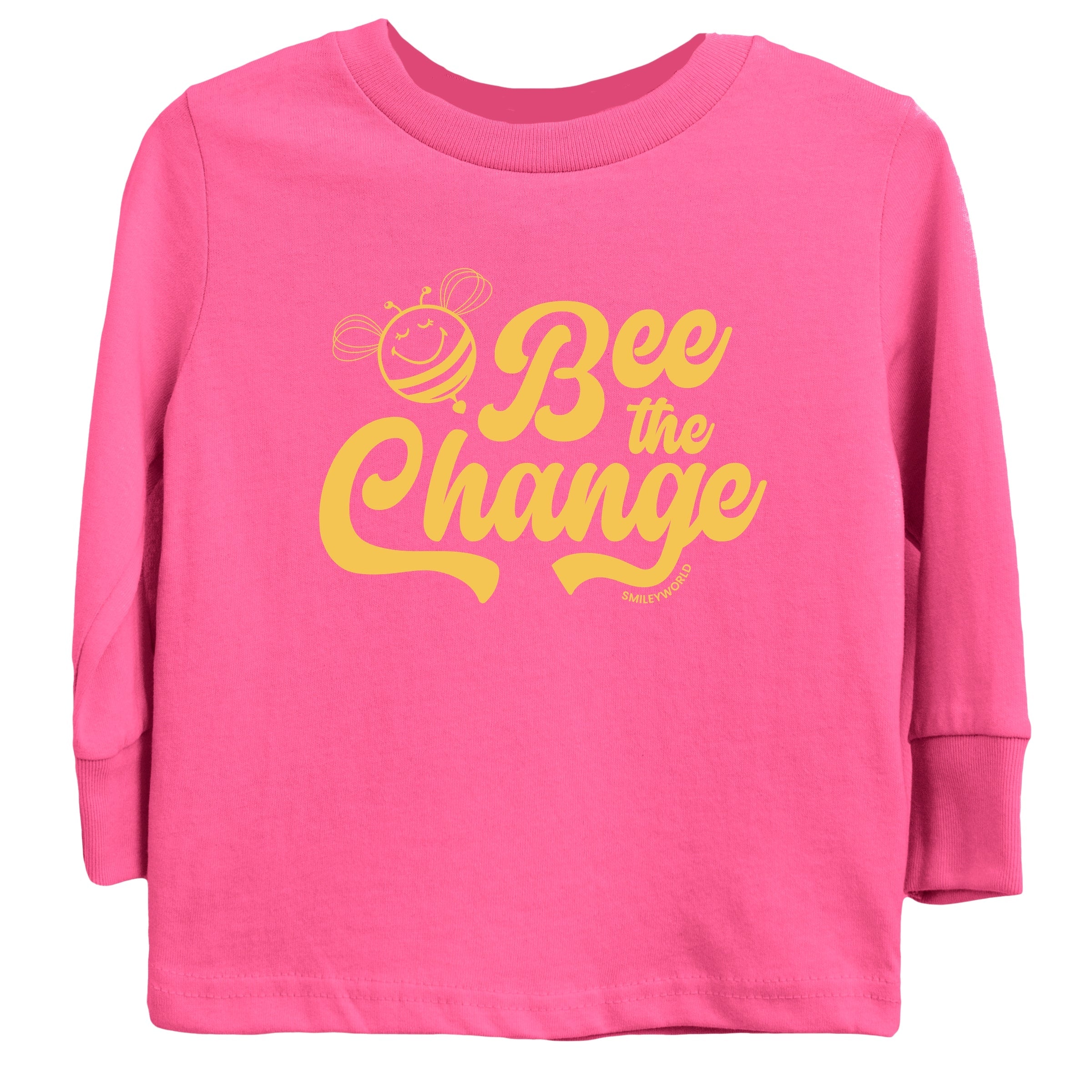 SmileyWorld Bee the Change - Youth Long Sleeve Graphic T-Shirt