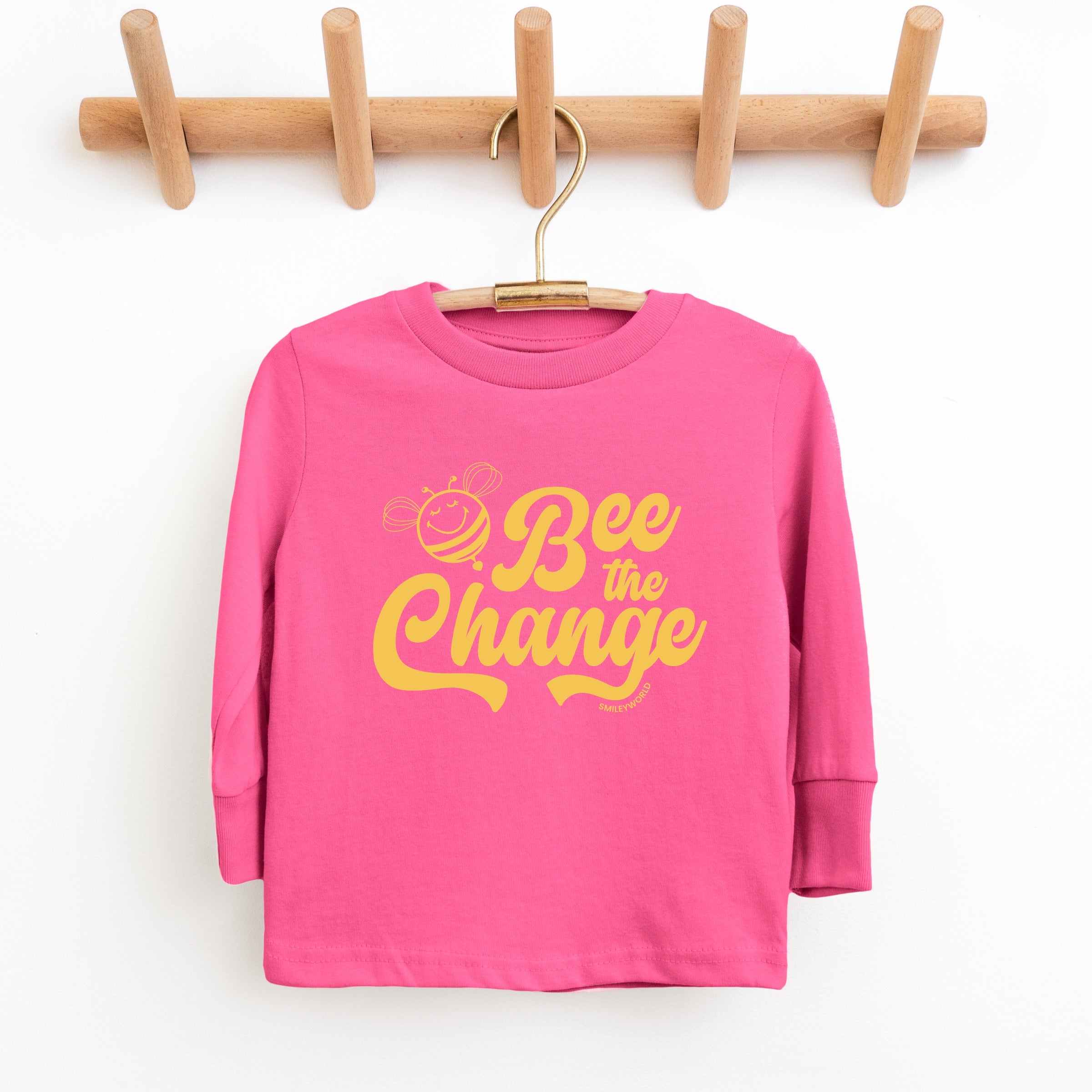 SmileyWorld Bee the Change - Youth Long Sleeve Graphic T-Shirt