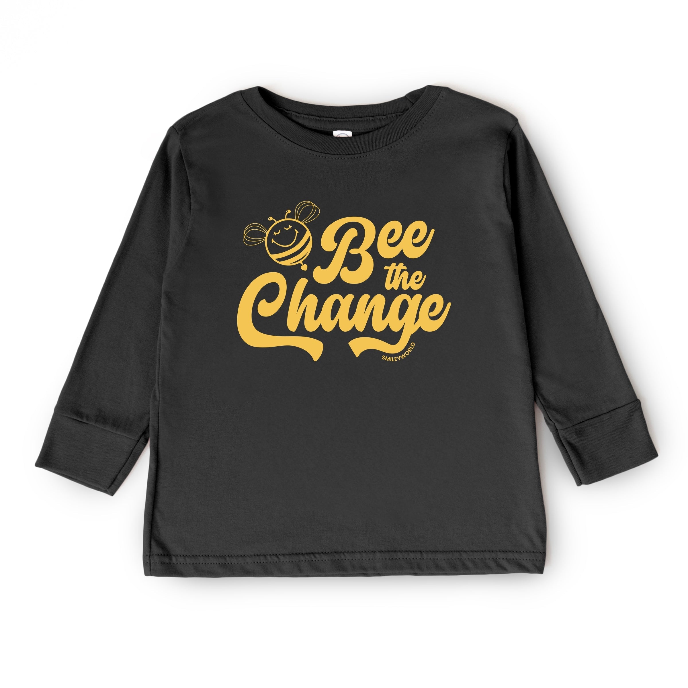 SmileyWorld Bee the Change - Youth Long Sleeve Graphic T-Shirt
