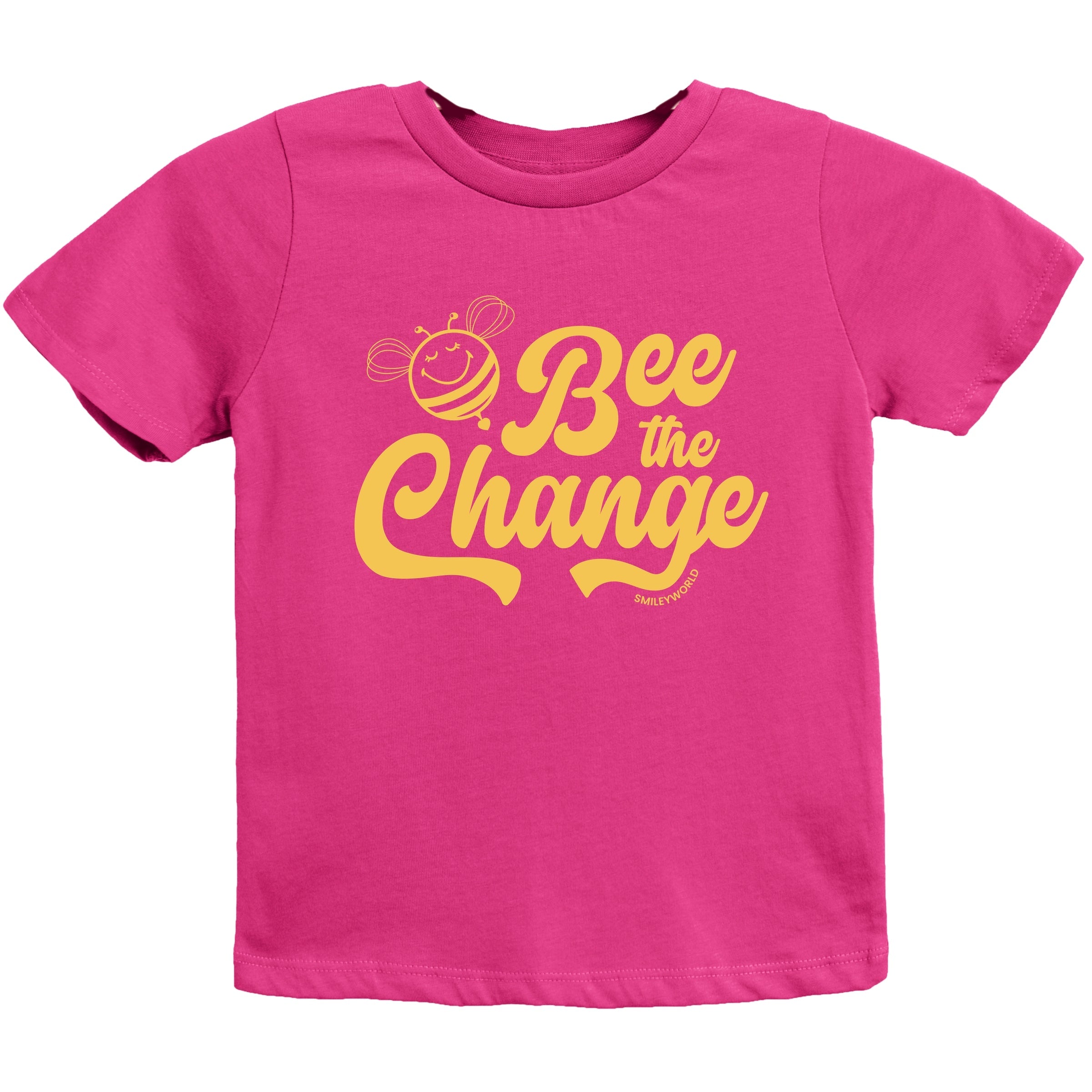 SmileyWorld Bee the Change - Youth Short Sleeve Graphic T-Shirt