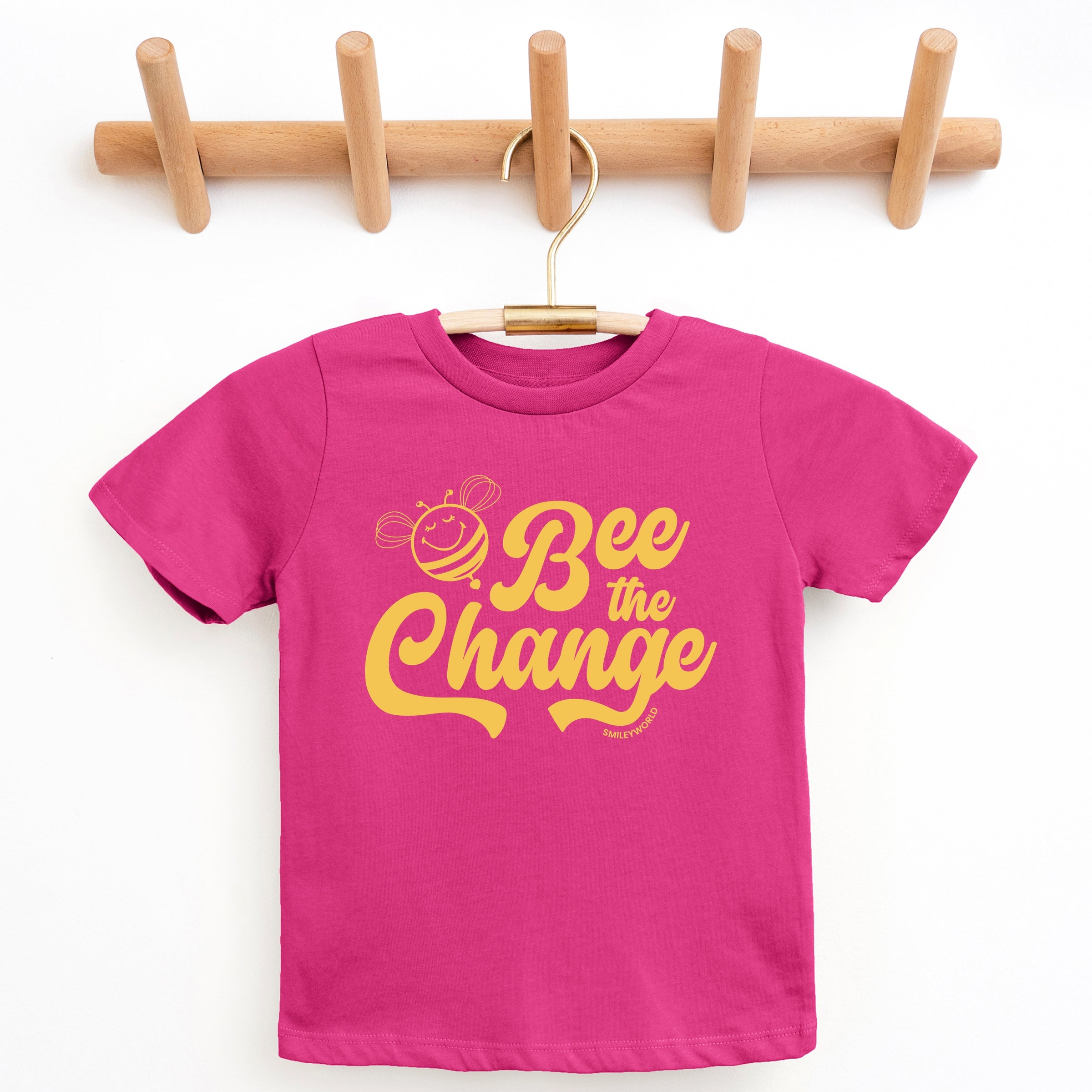 SmileyWorld Bee the Change - Youth Short Sleeve Graphic T-Shirt