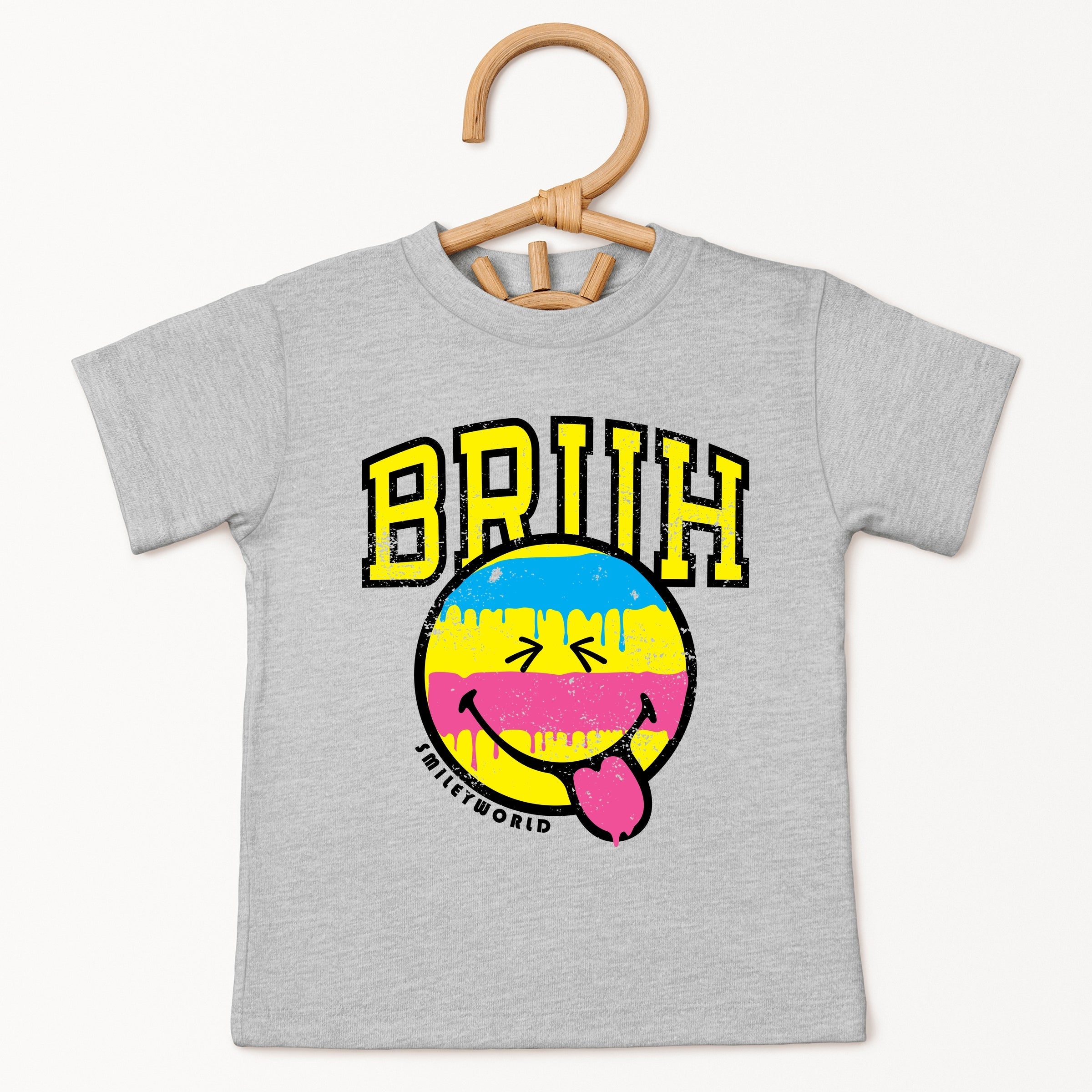 SmileyWorld Bruh Paint Drip Distressed - Toddler Short Sleeve Graphic T-Shirt