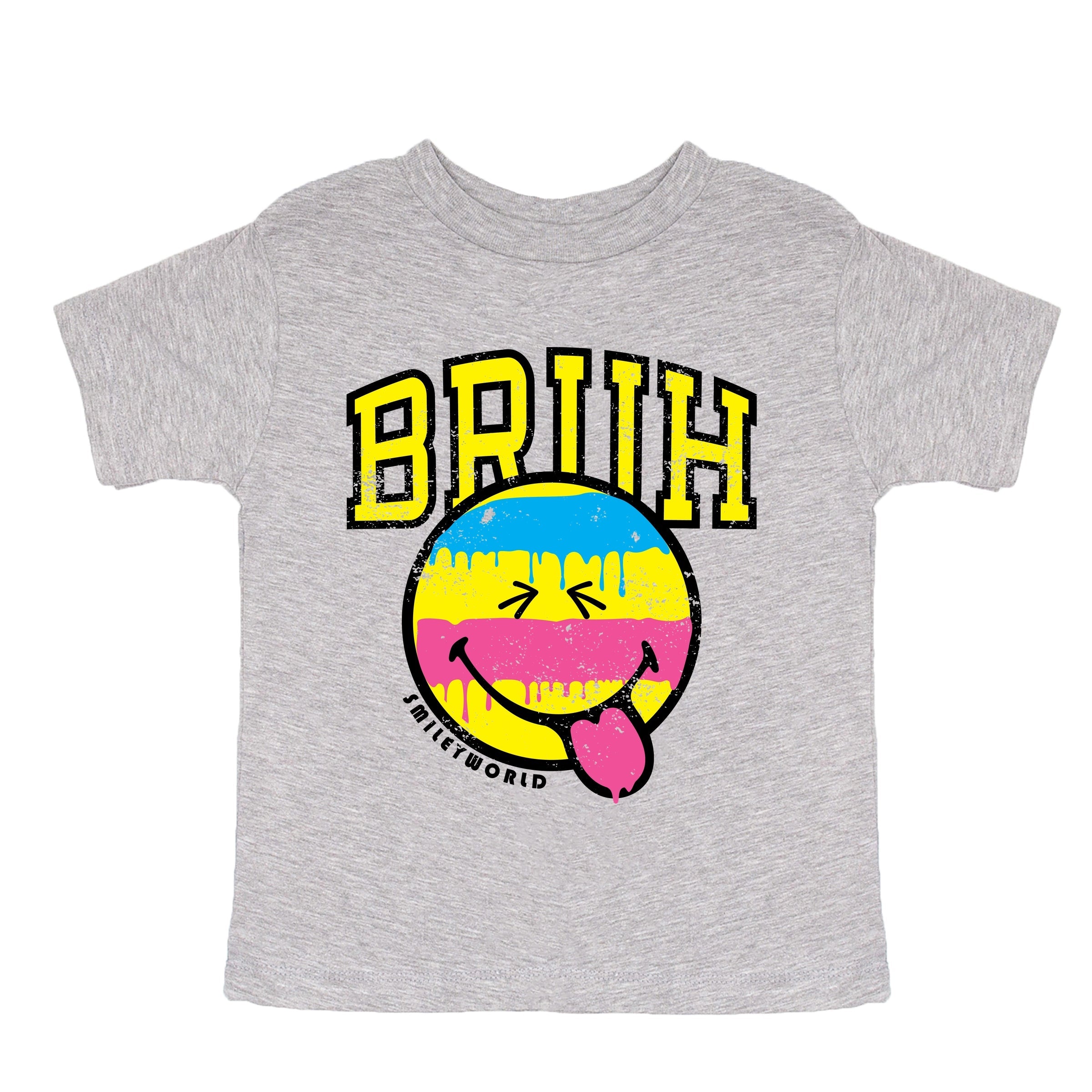 SmileyWorld Bruh Paint Drip Distressed - Toddler Short Sleeve Graphic T-Shirt