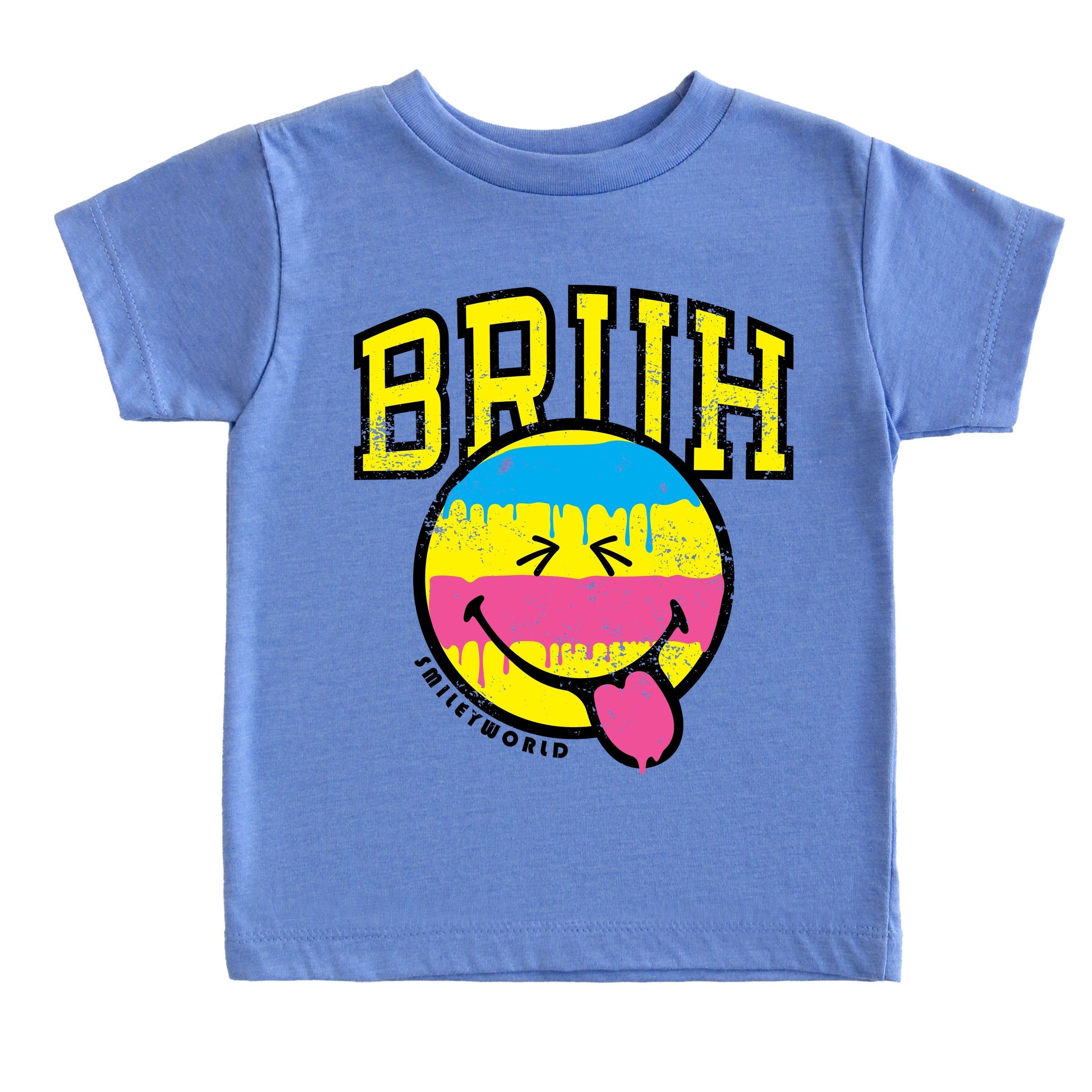 SmileyWorld Bruh Paint Drip Distressed - Toddler Short Sleeve Graphic T-Shirt