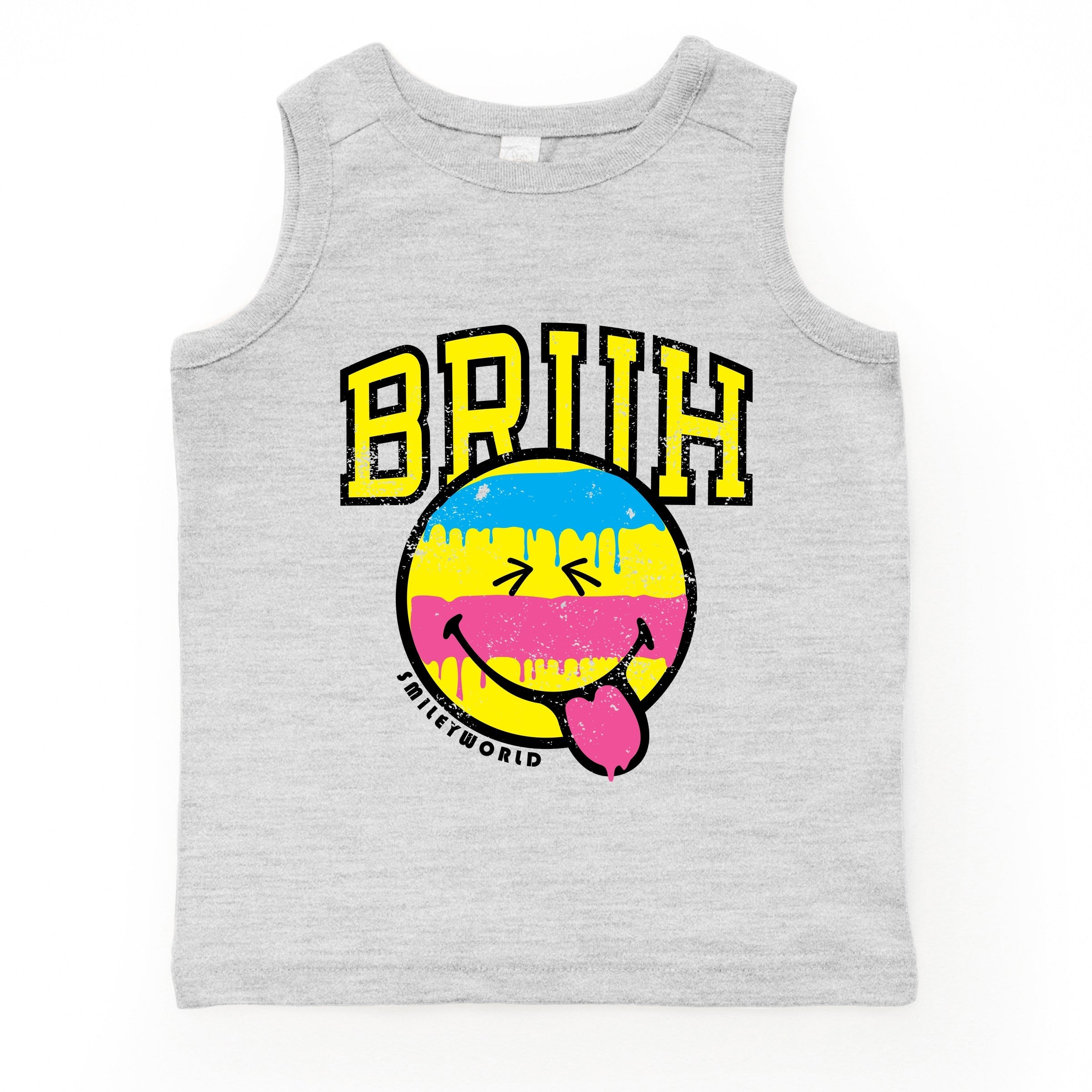 SmileyWorld Bruh Paint Drip Distressed - Youth Tank Top