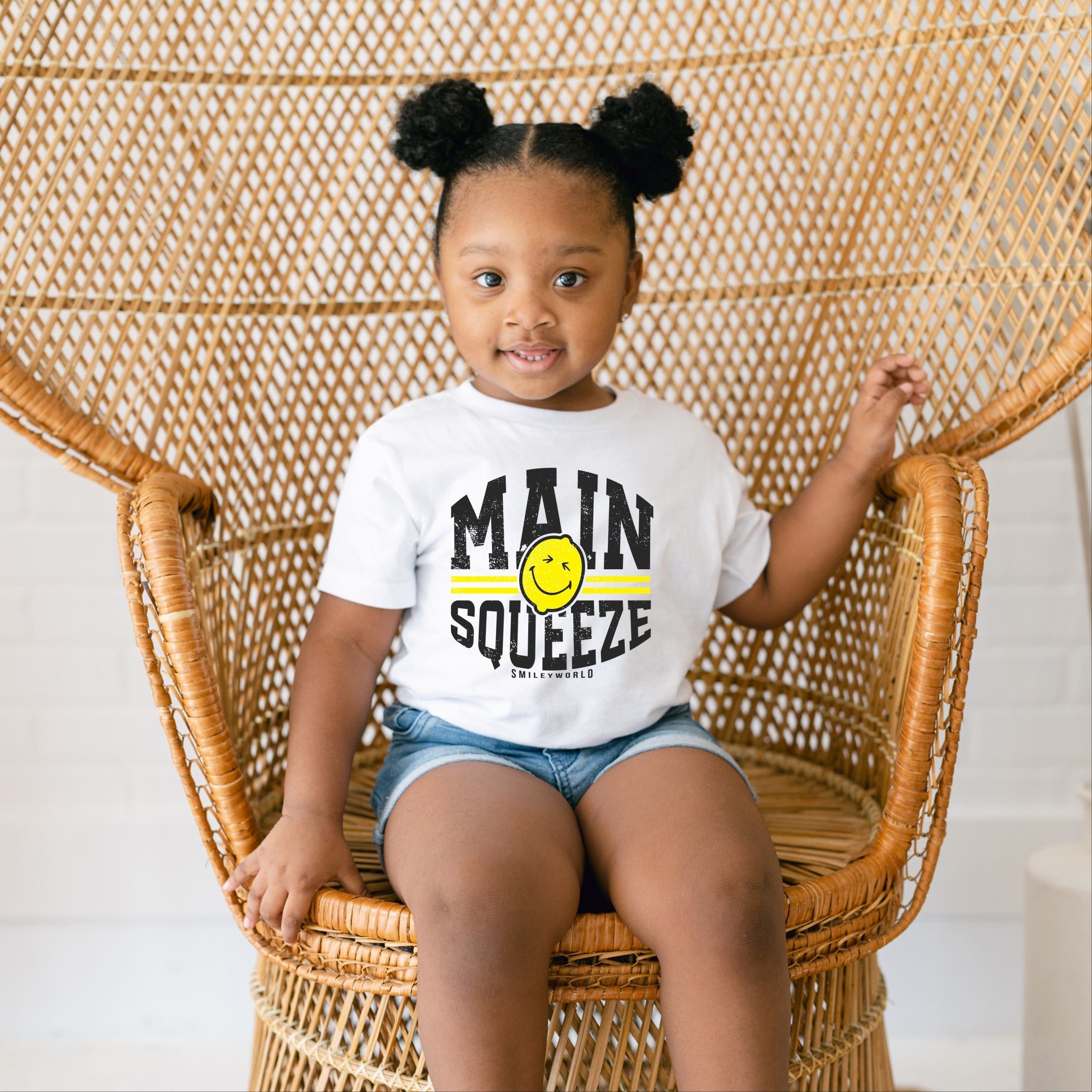 SmileyWorld Main Squeeze Lemon - Toddler Short Sleeve Graphic T-Shirt
