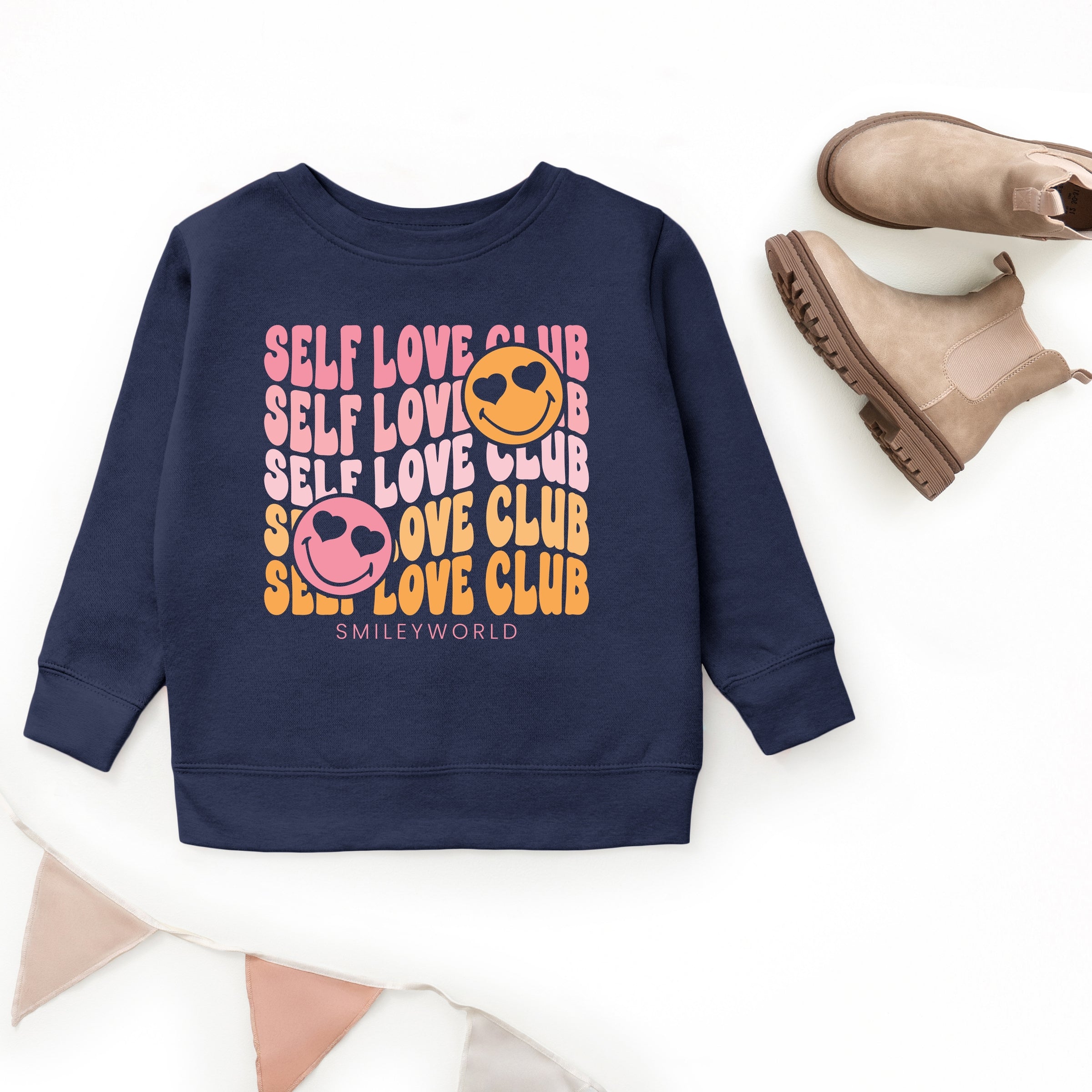 SmileyWorld Self Love Club Wave - Youth Graphic Sweatshirt
