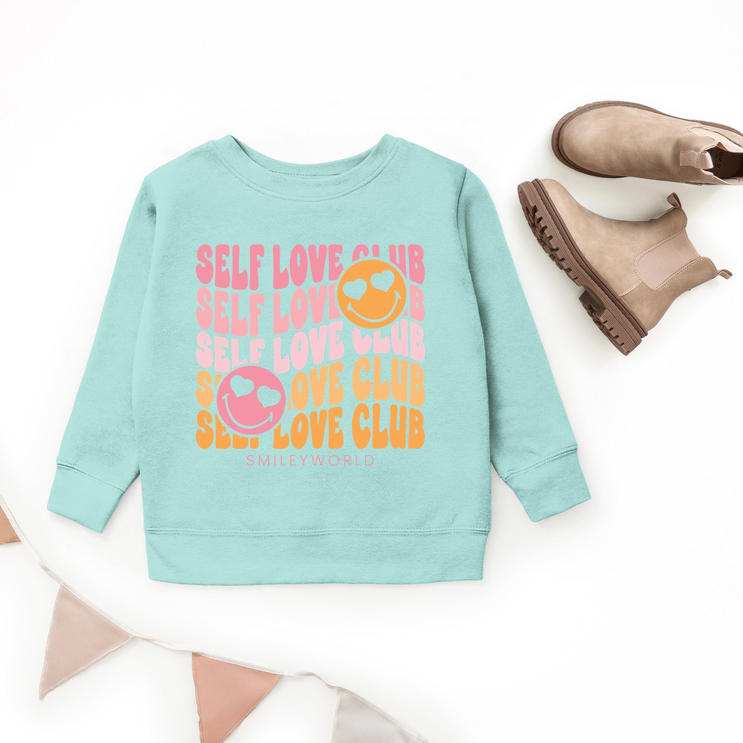 SmileyWorld Self Love Club Wave - Youth Graphic Sweatshirt
