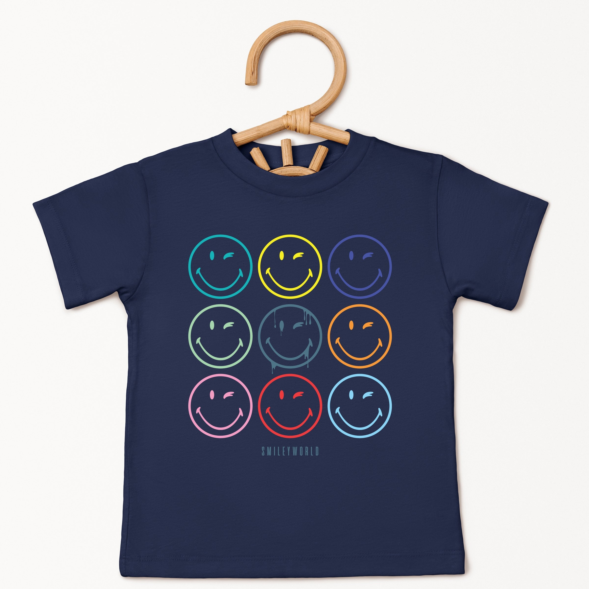 SmileyWorld Wink Rainbow Swirl - Toddler Short Sleeve Graphic T-Shirt