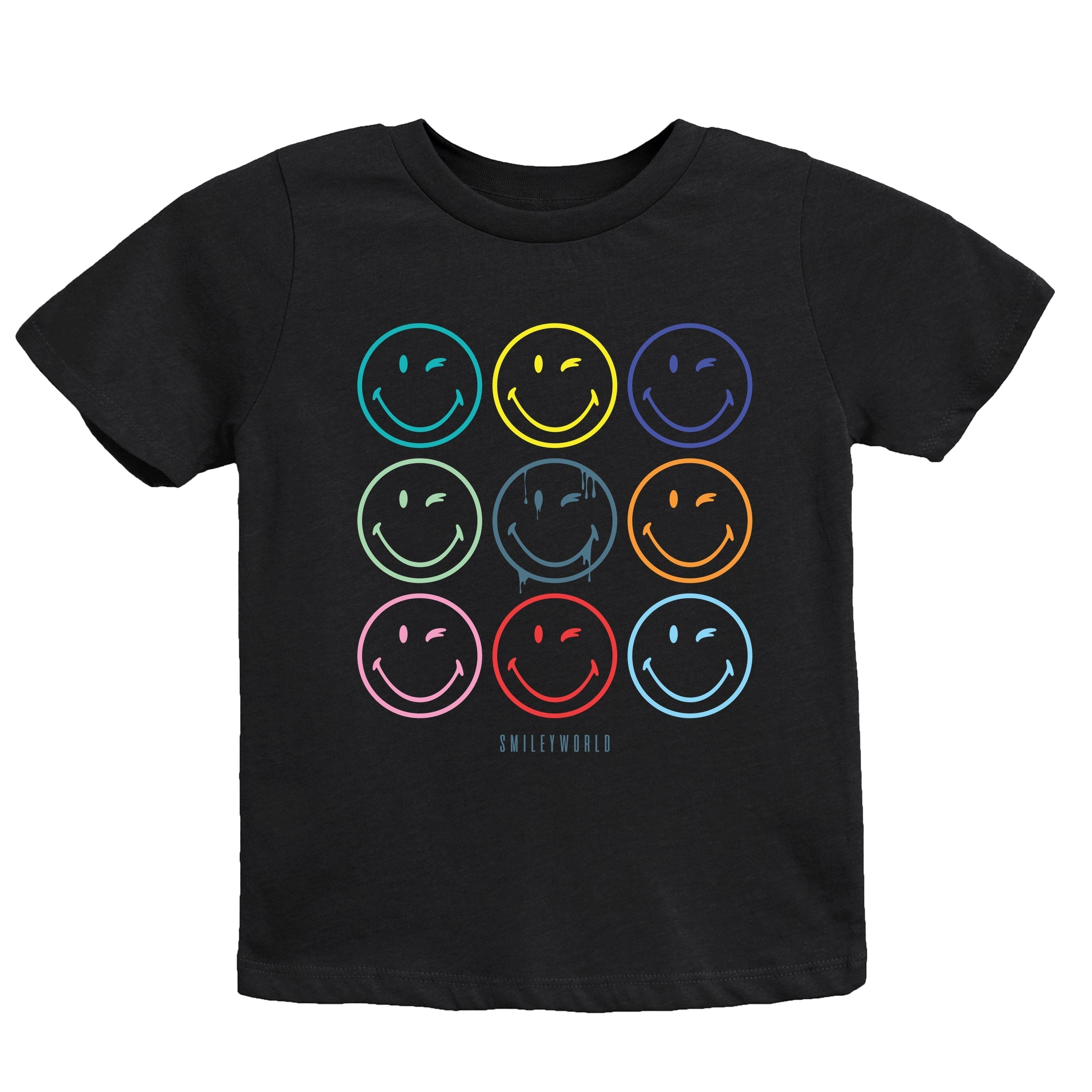SmileyWorld Wink Rainbow Swirl - Youth Short Sleeve Graphic T-Shirt