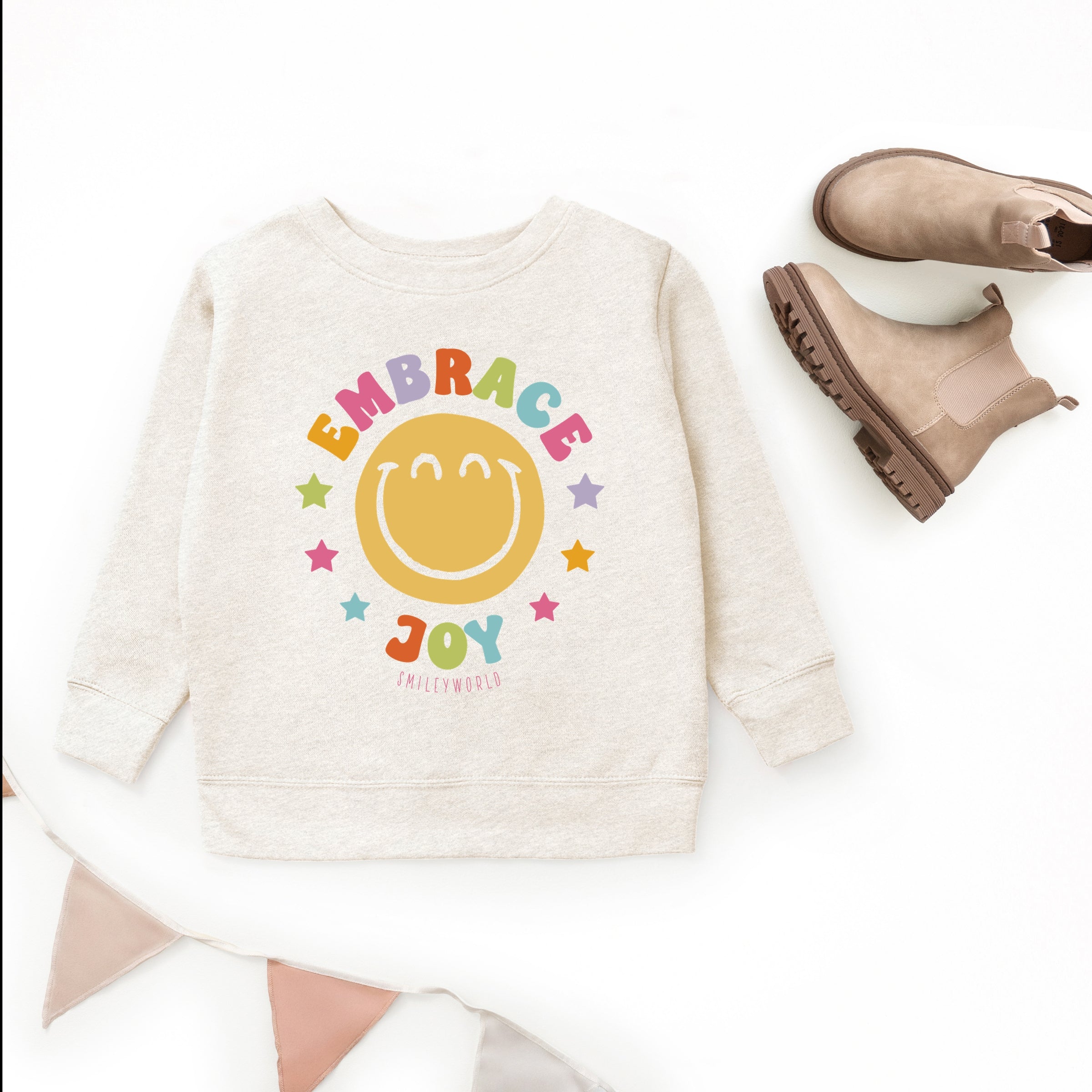 SmileyWorld Embrace Joy - Youth Graphic Sweatshirt