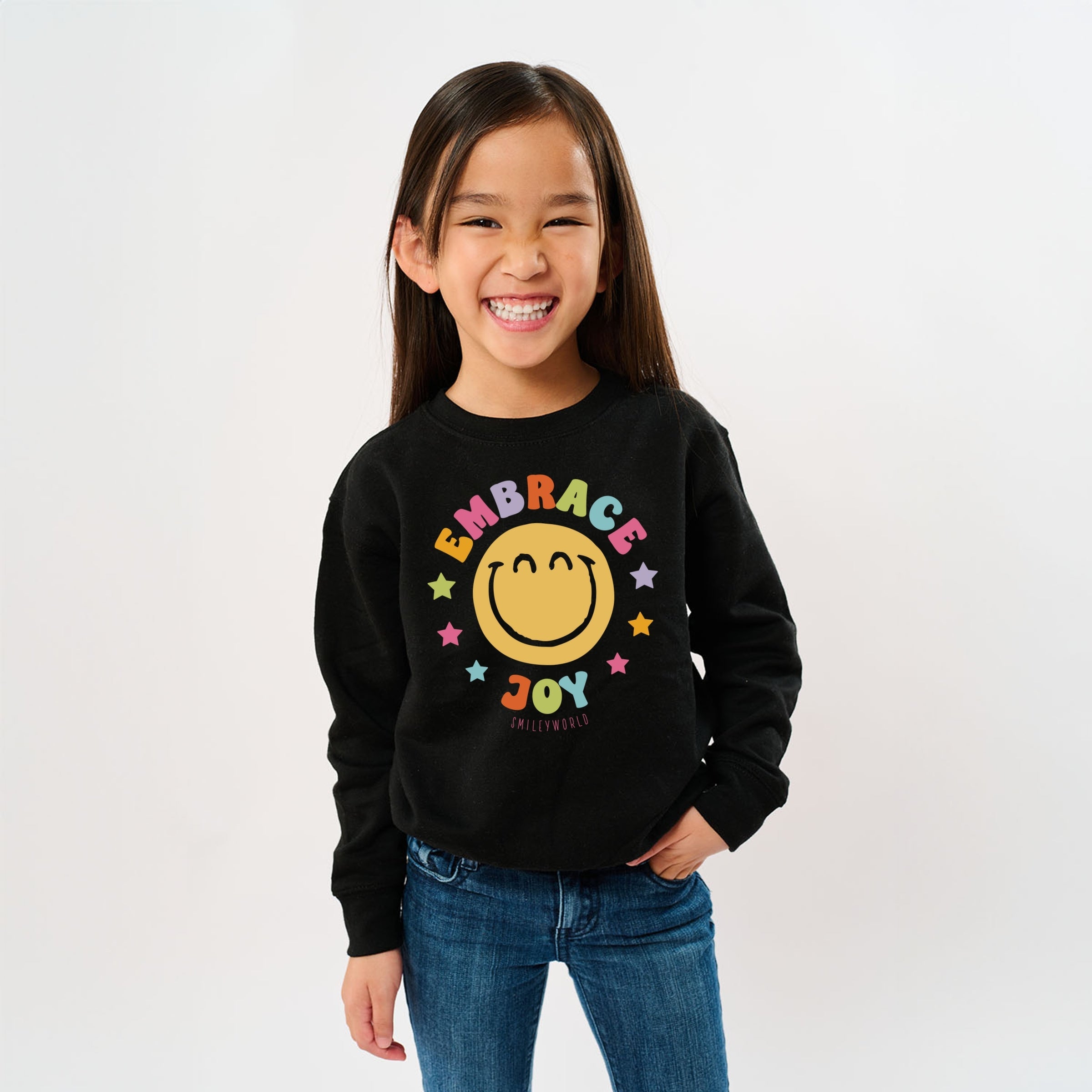 SmileyWorld Embrace Joy - Youth Graphic Sweatshirt