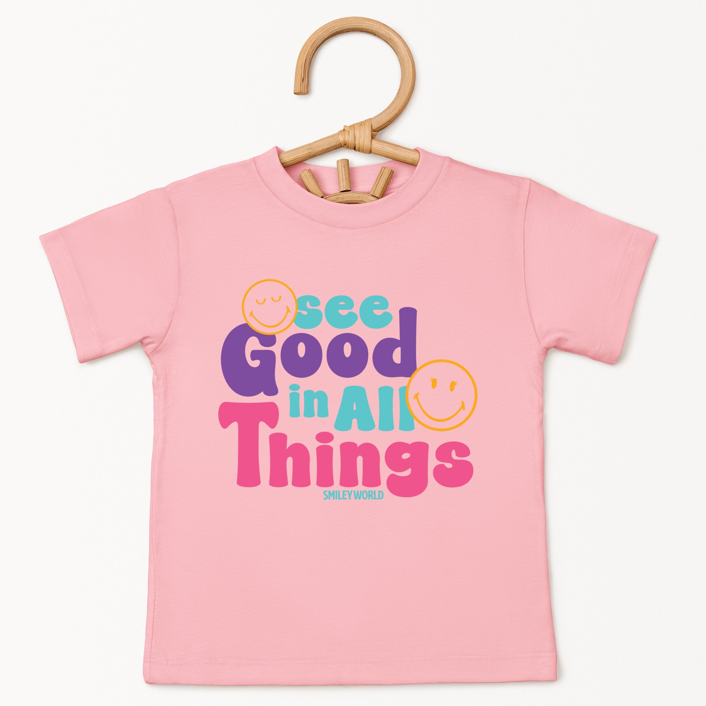 SmileyWorld See Good In All Things - Toddler Short Sleeve Graphic T-Shirt