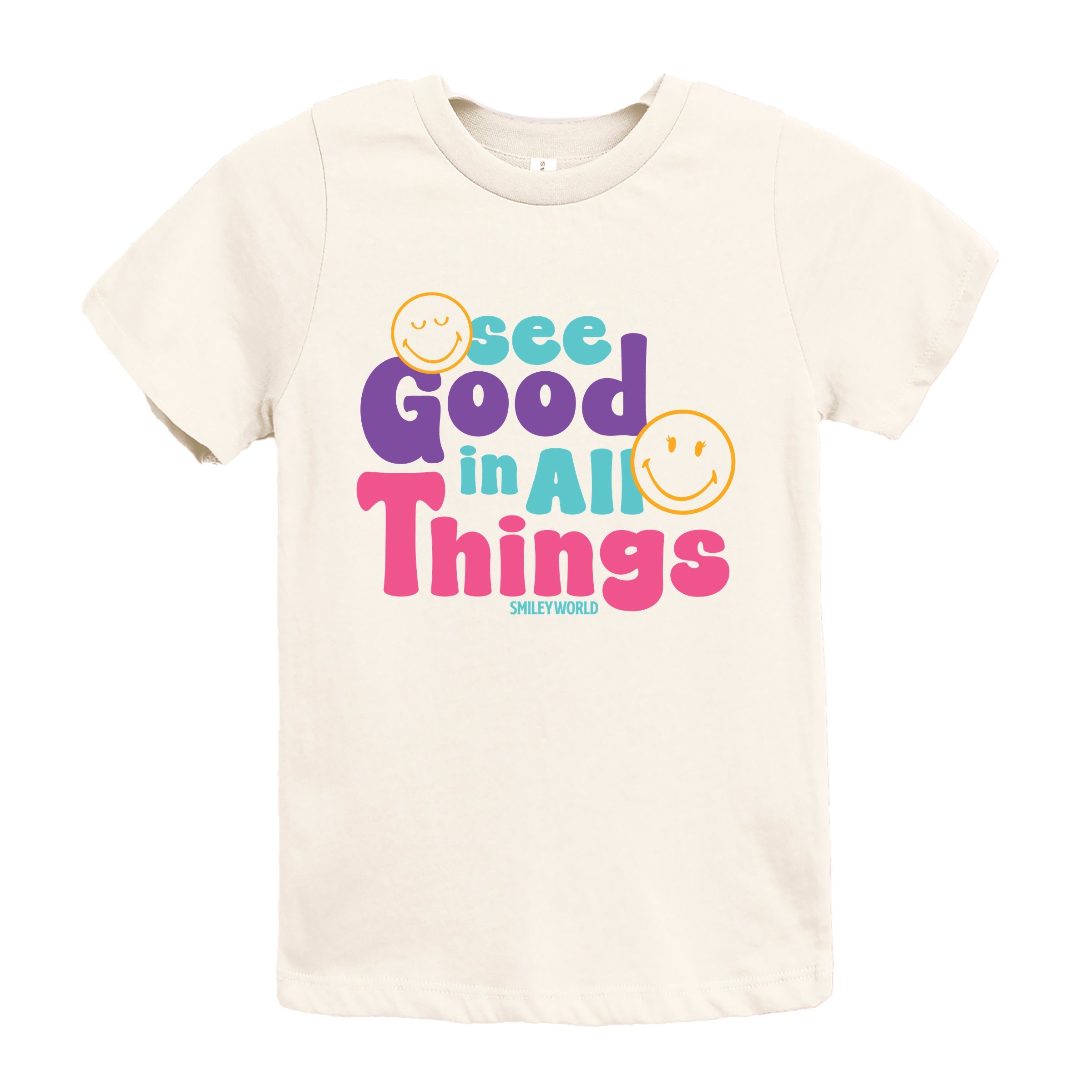 SmileyWorld See Good In All Things - Youth Short Sleeve Graphic T-Shirt