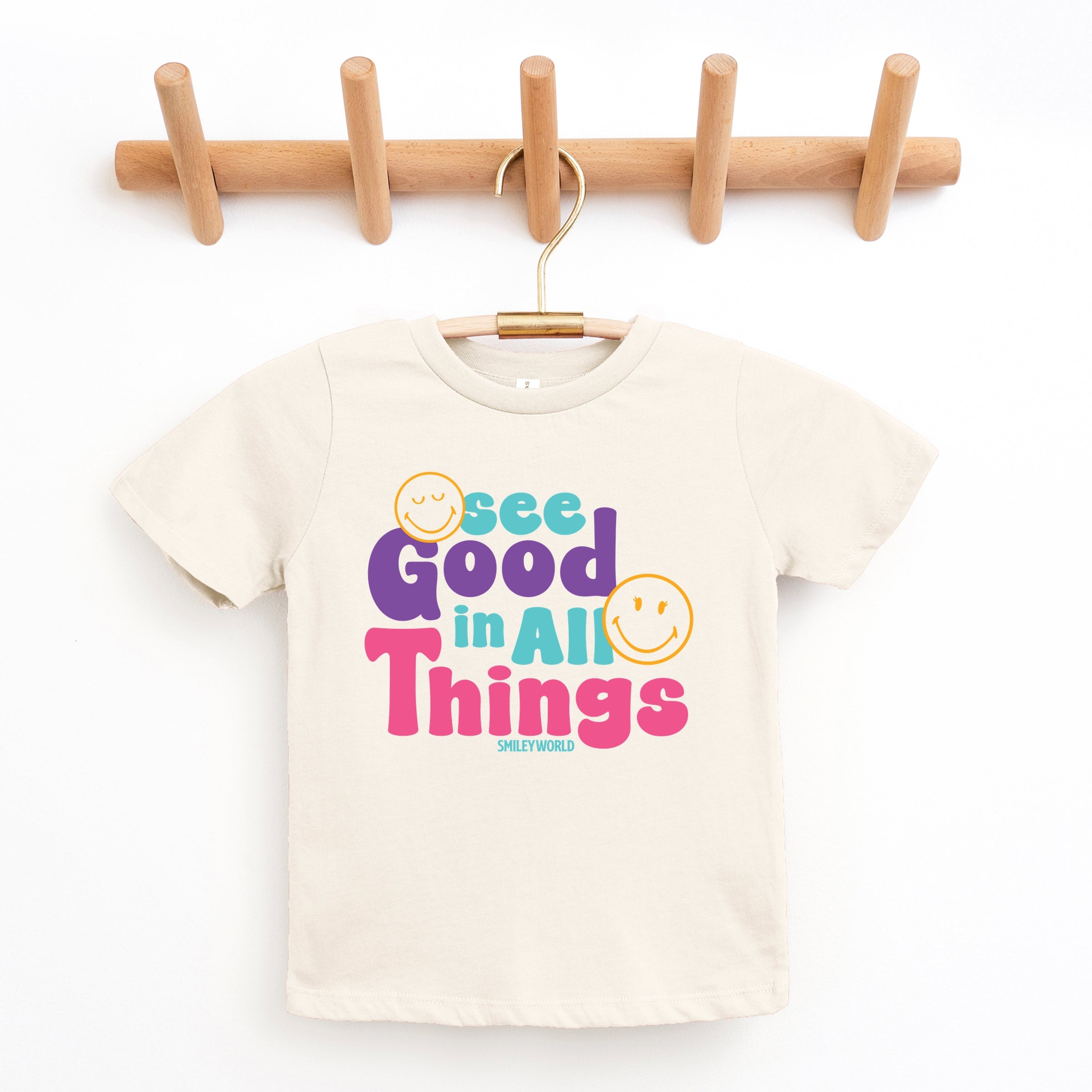 SmileyWorld See Good In All Things - Youth Short Sleeve Graphic T-Shirt