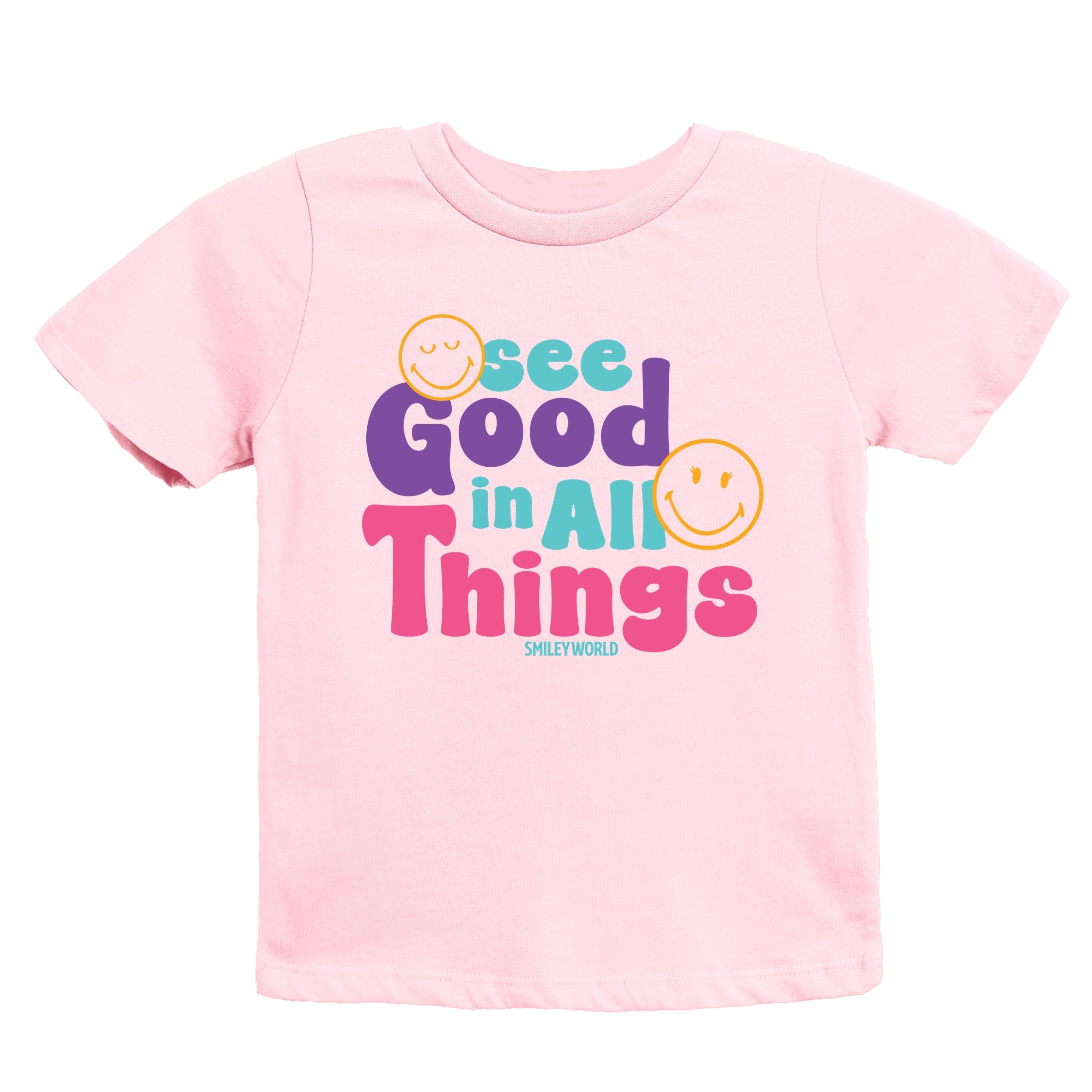 SmileyWorld See Good In All Things - Youth Short Sleeve Graphic T-Shirt