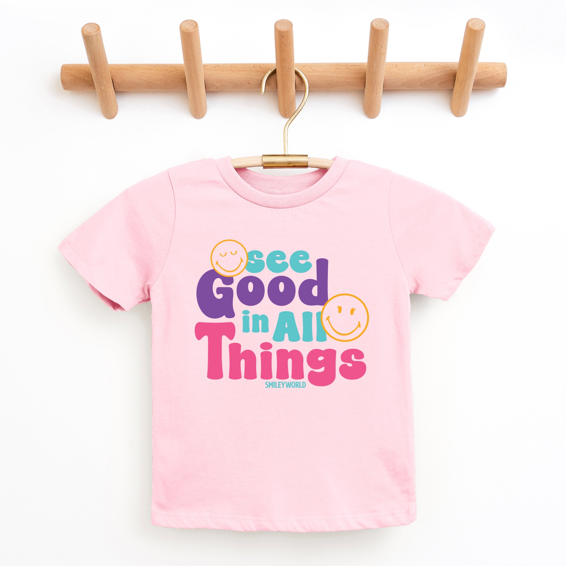 SmileyWorld See Good In All Things - Youth Short Sleeve Graphic T-Shirt