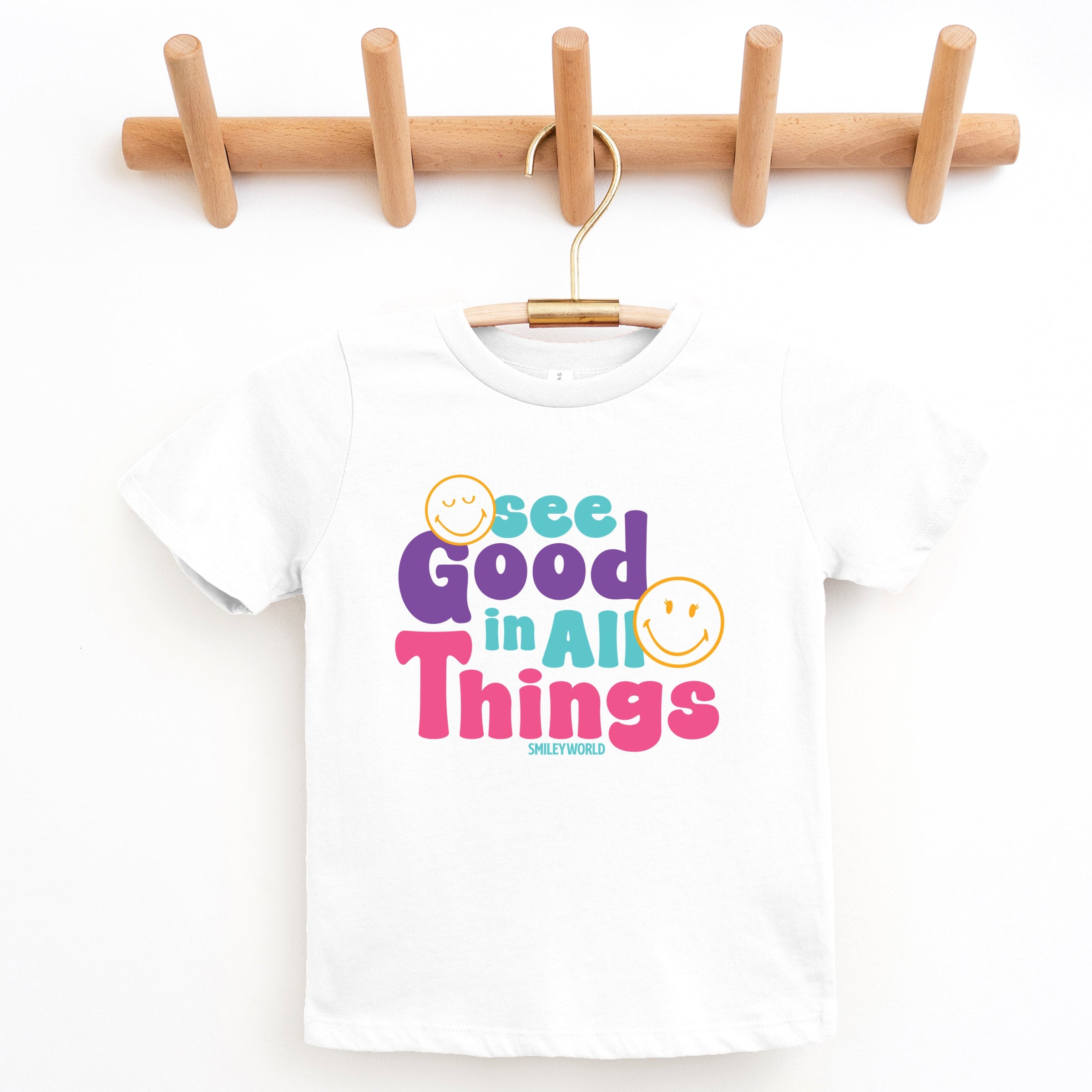 SmileyWorld See Good In All Things - Youth Short Sleeve Graphic T-Shirt