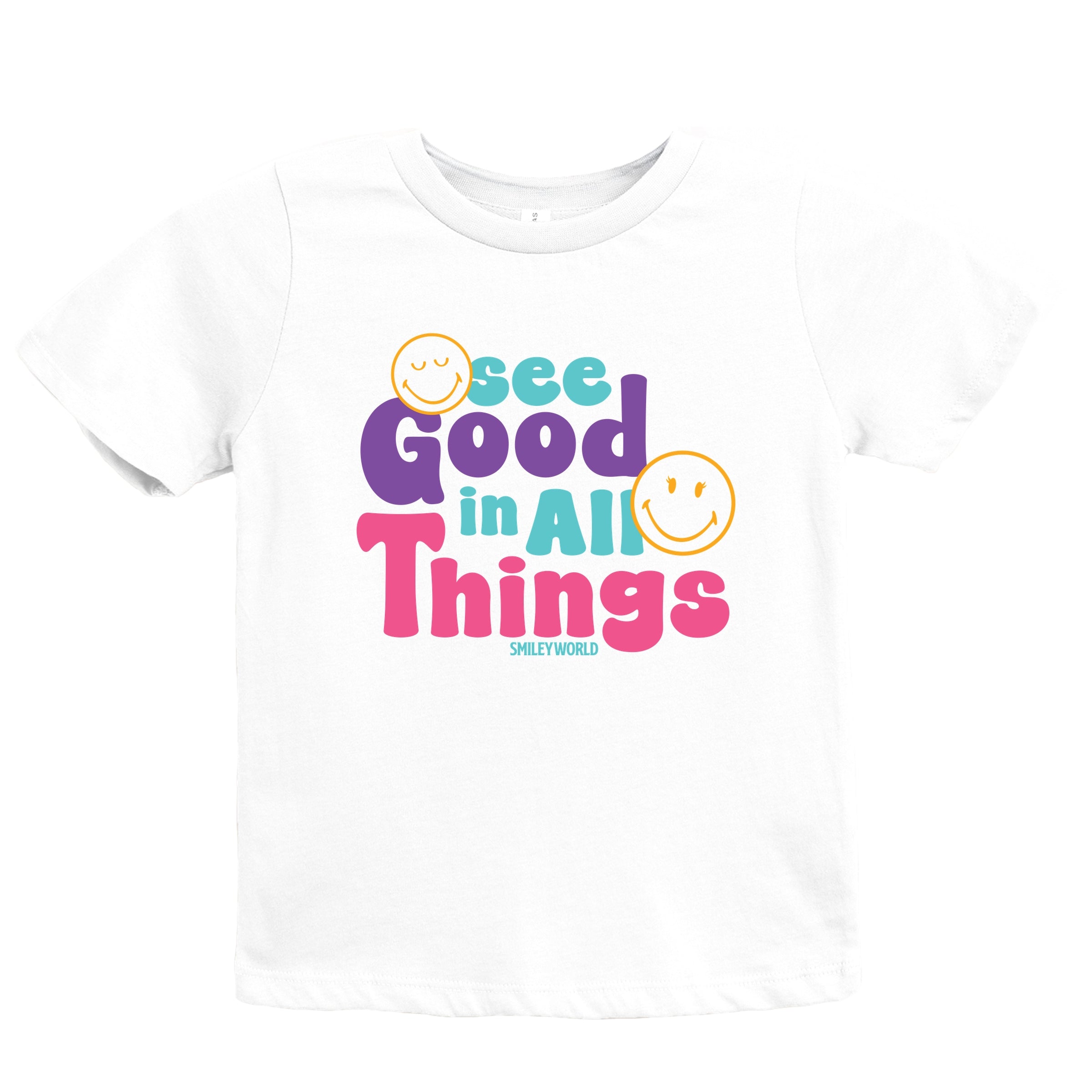 SmileyWorld See Good In All Things - Youth Short Sleeve Graphic T-Shirt
