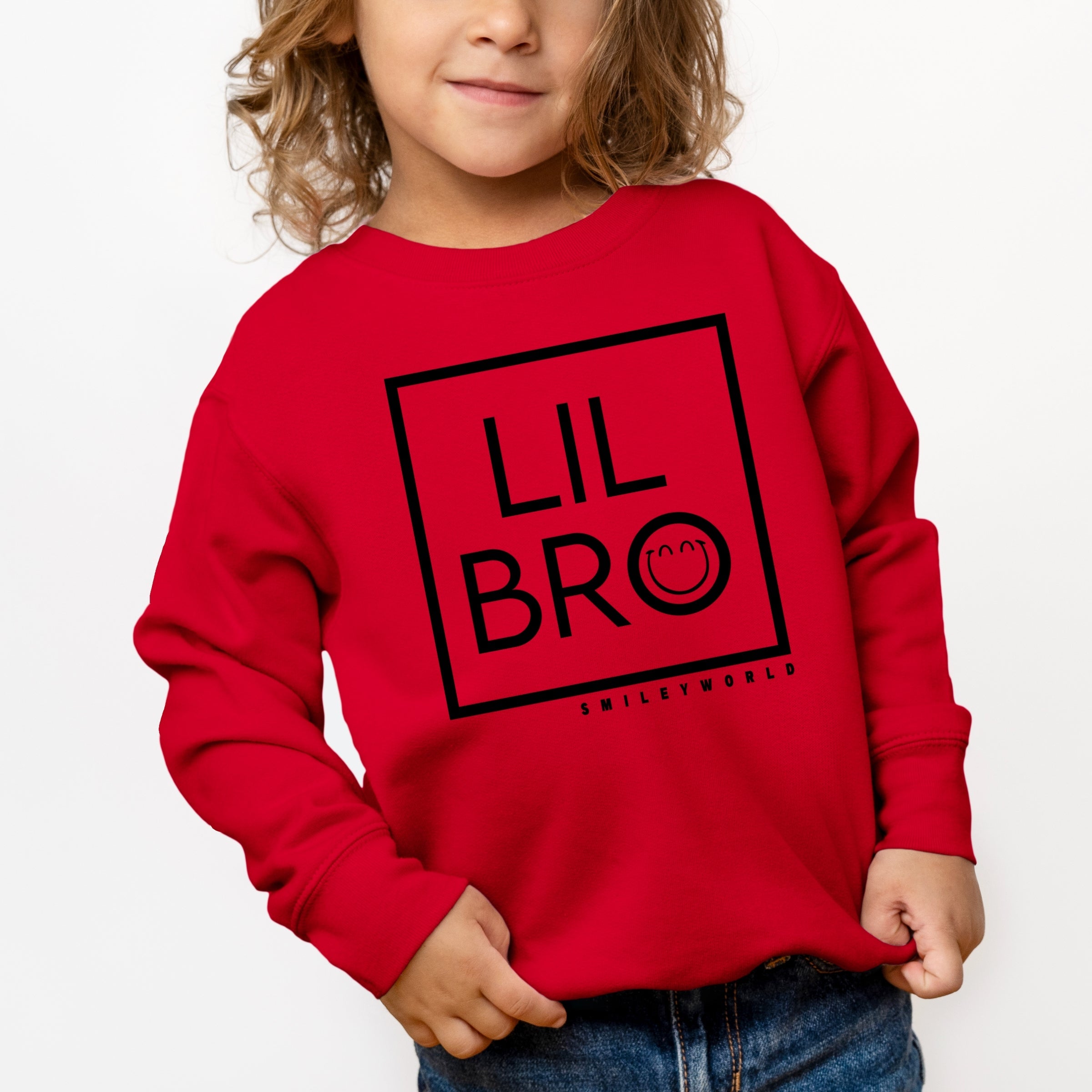 SmileyWorld Lil Bro Square - Toddler Graphic Sweatshirt