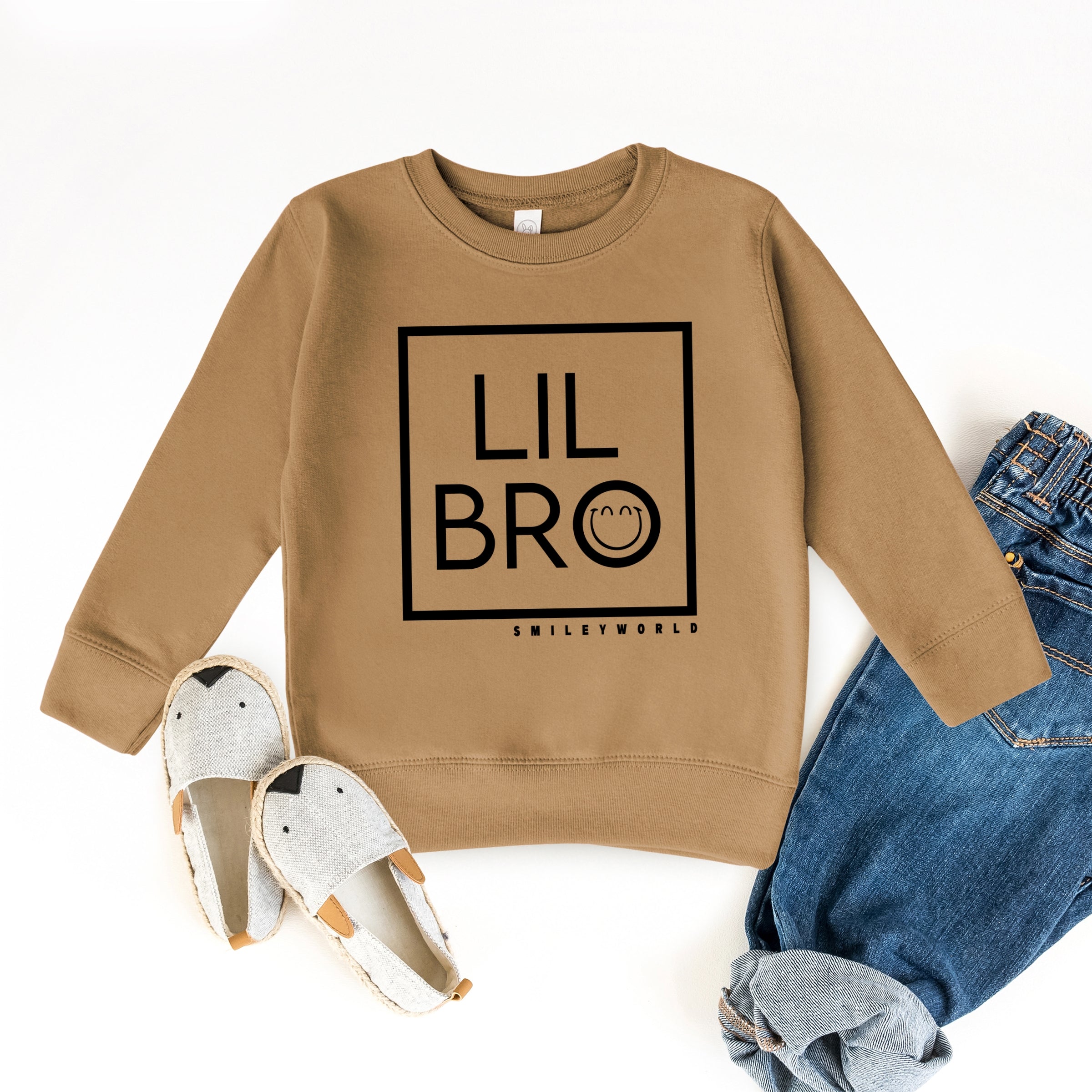 SmileyWorld Lil Bro Square - Toddler Graphic Sweatshirt