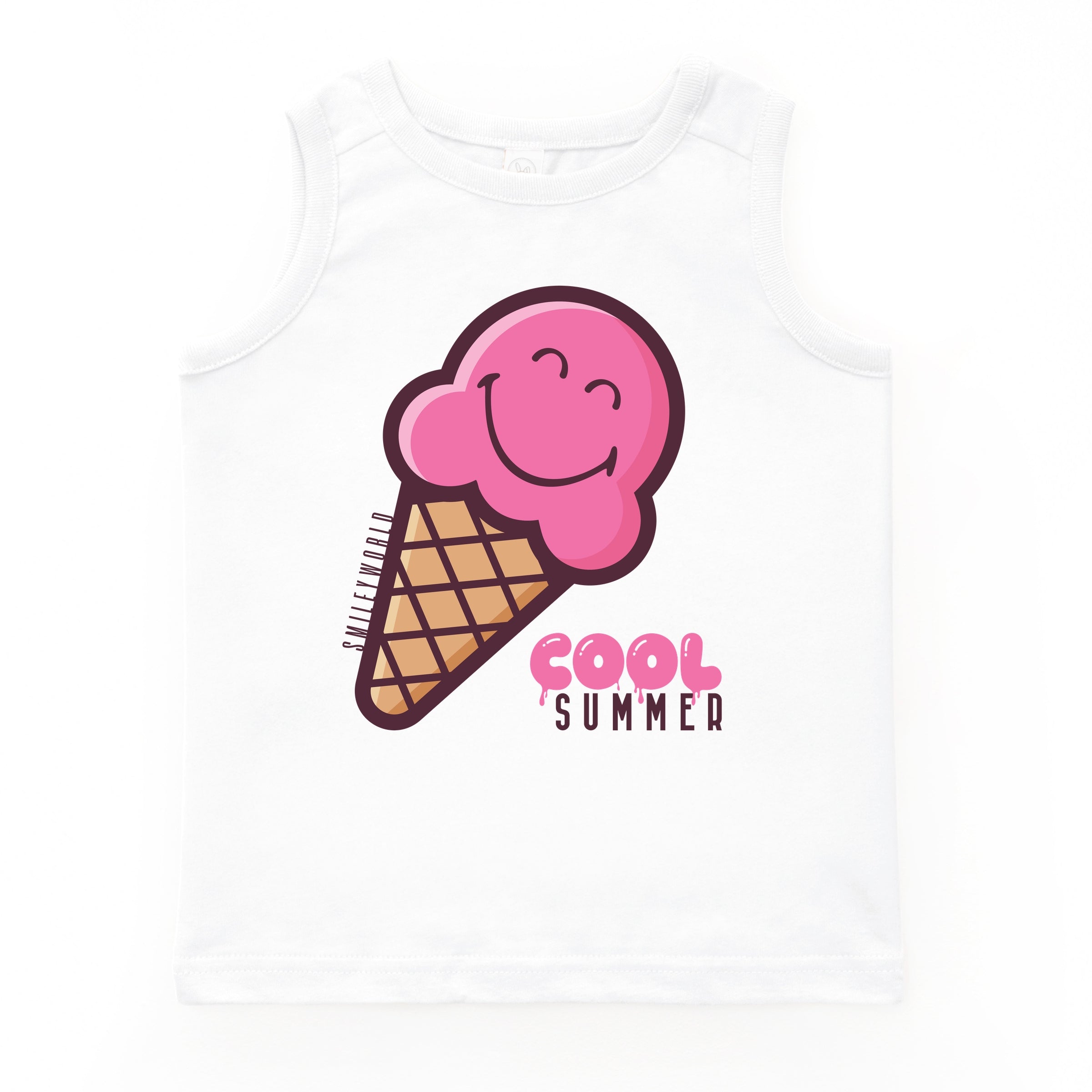 SmileyWorld Cool Summer Ice Cream Pink - Youth Tank Top