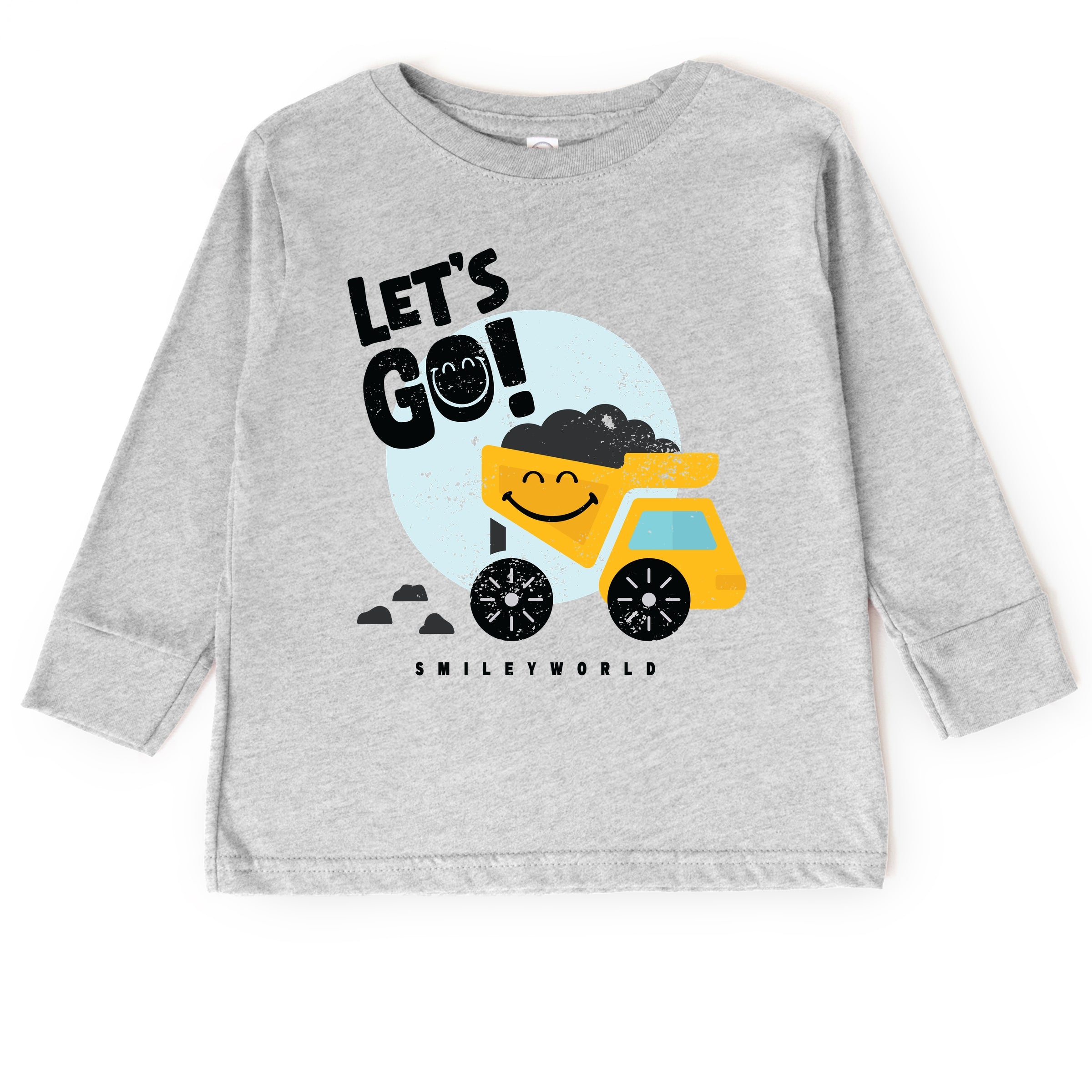 SmileyWorld Let's Go Dump Truck - Toddler Long Sleeve Graphic Tee